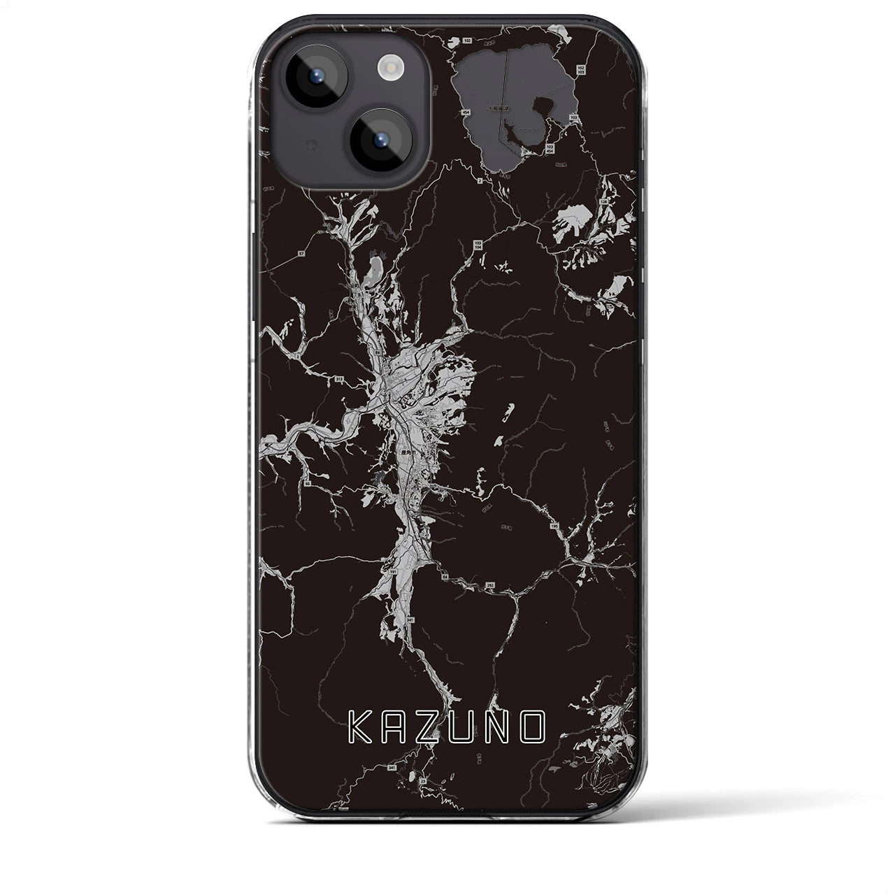 【鹿角(秋田県)】地図柄iPhoneケース(クリアタイプ)