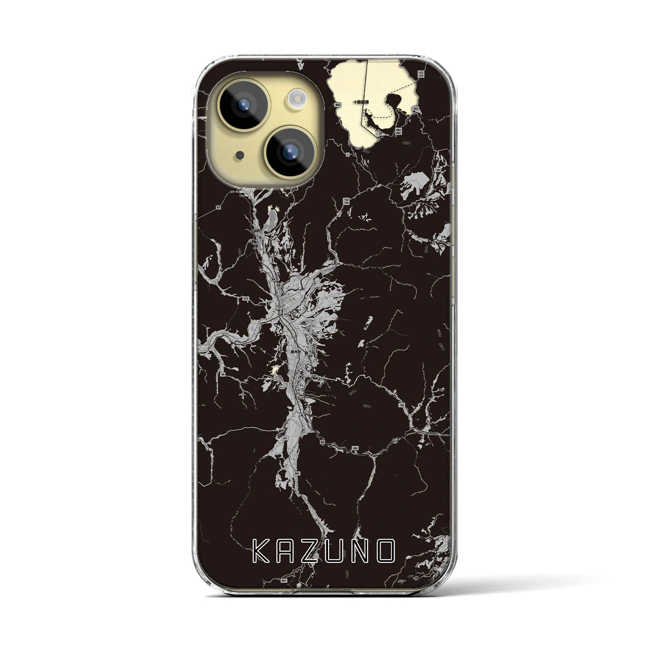 【鹿角(秋田県)】地図柄iPhoneケース(クリアタイプ)