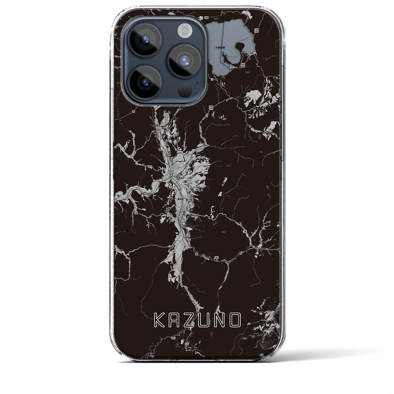 【鹿角(秋田県)】地図柄iPhoneケース(クリアタイプ)