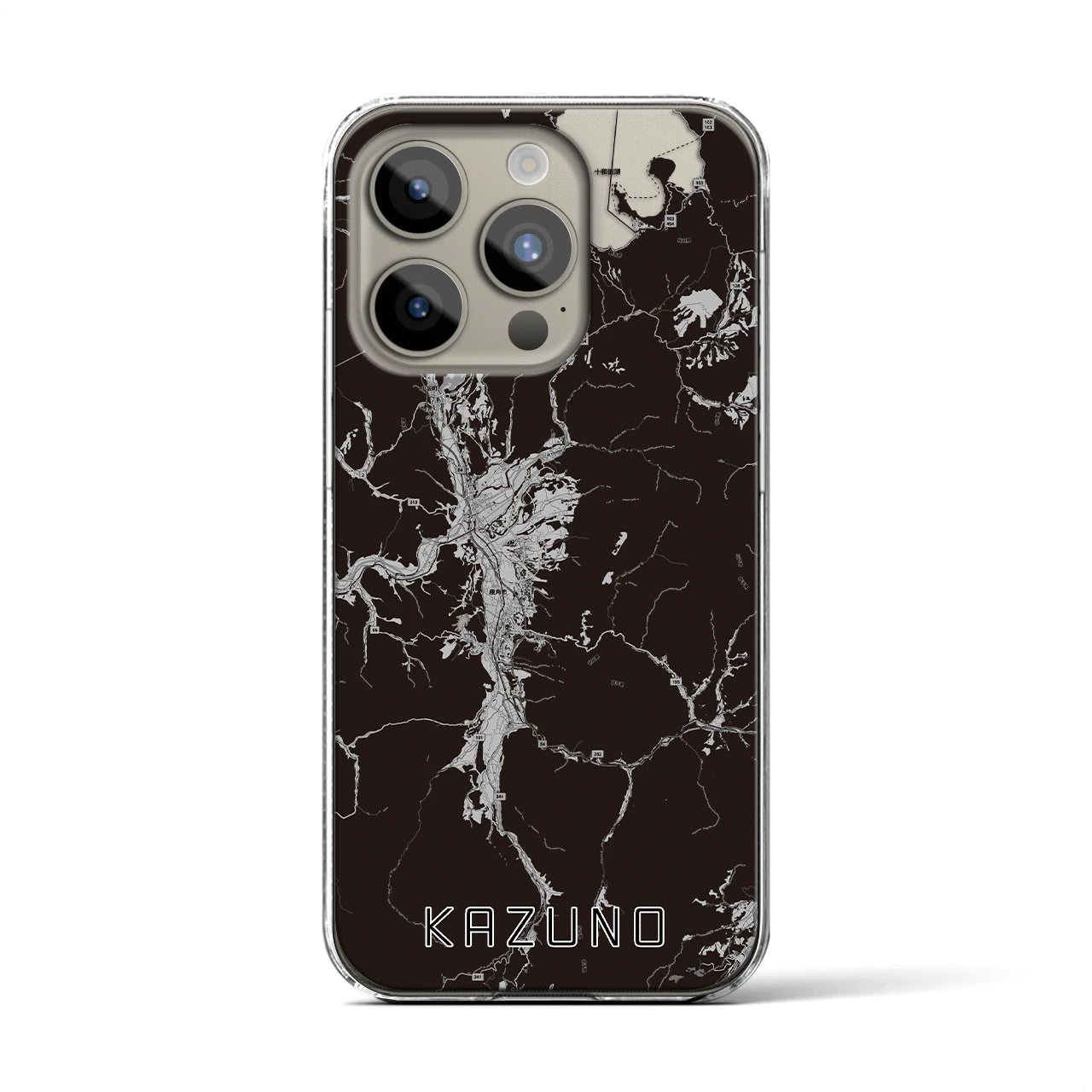 【鹿角(秋田県)】地図柄iPhoneケース(クリアタイプ)