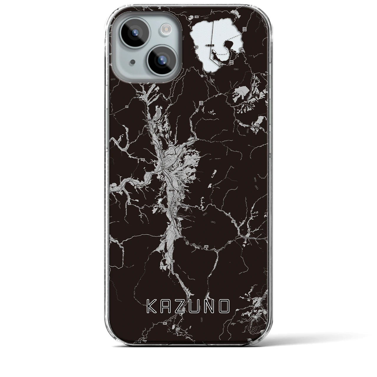 【鹿角(秋田県)】地図柄iPhoneケース(クリアタイプ)