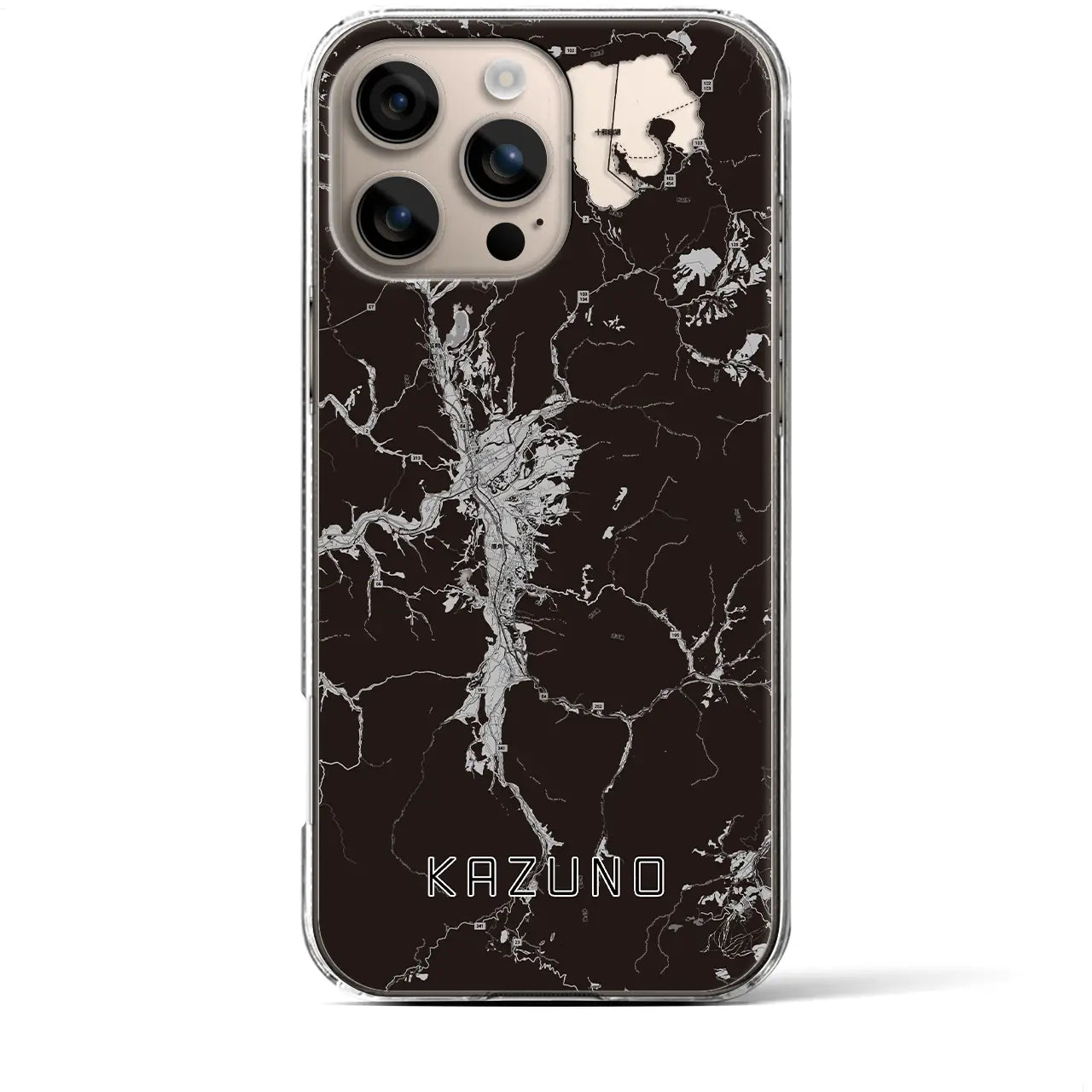 【鹿角(秋田県)】地図柄iPhoneケース(クリアタイプ)