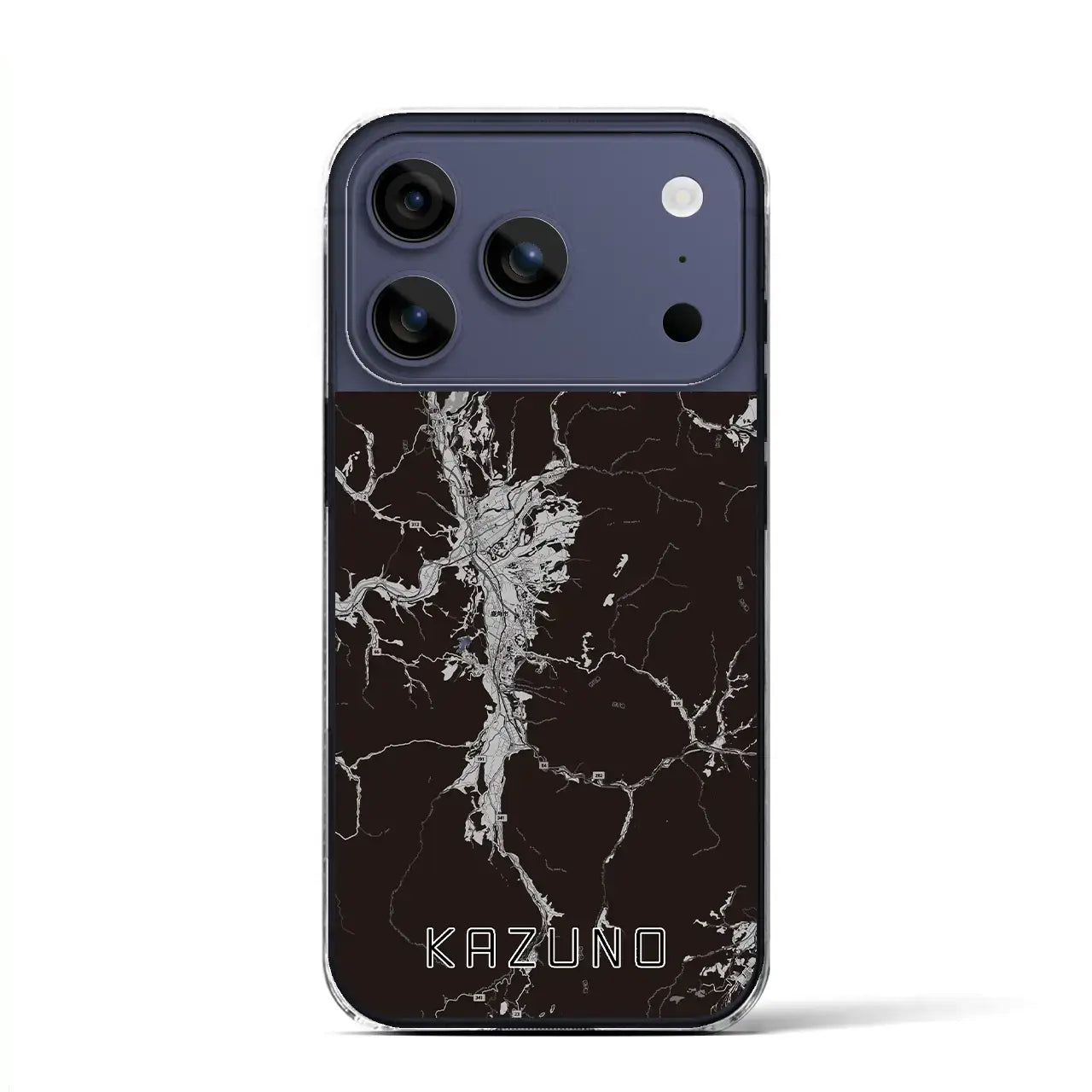 【鹿角(秋田県)】地図柄iPhoneケース(クリアタイプ)