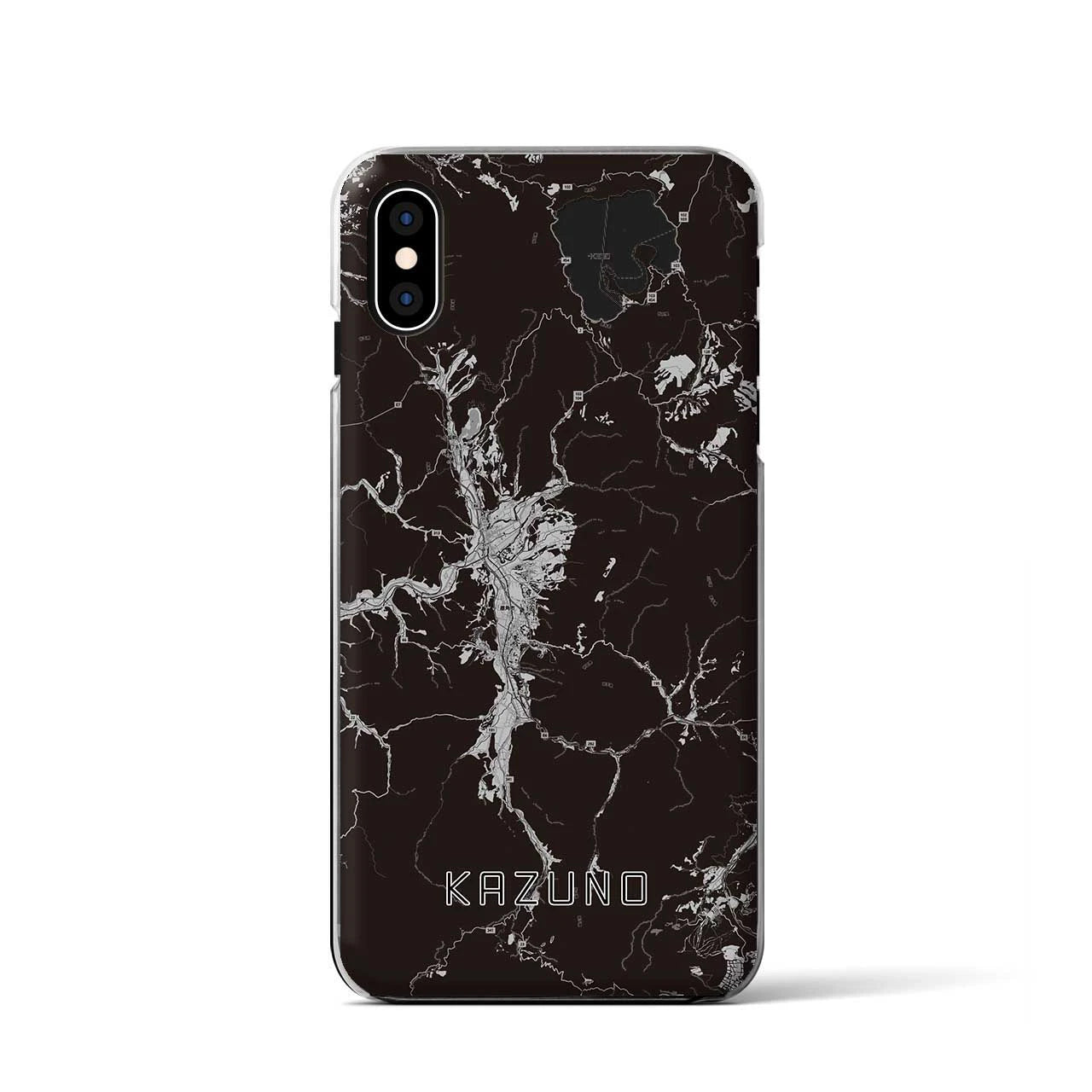 【鹿角(秋田県)】地図柄iPhoneケース(クリアタイプ)