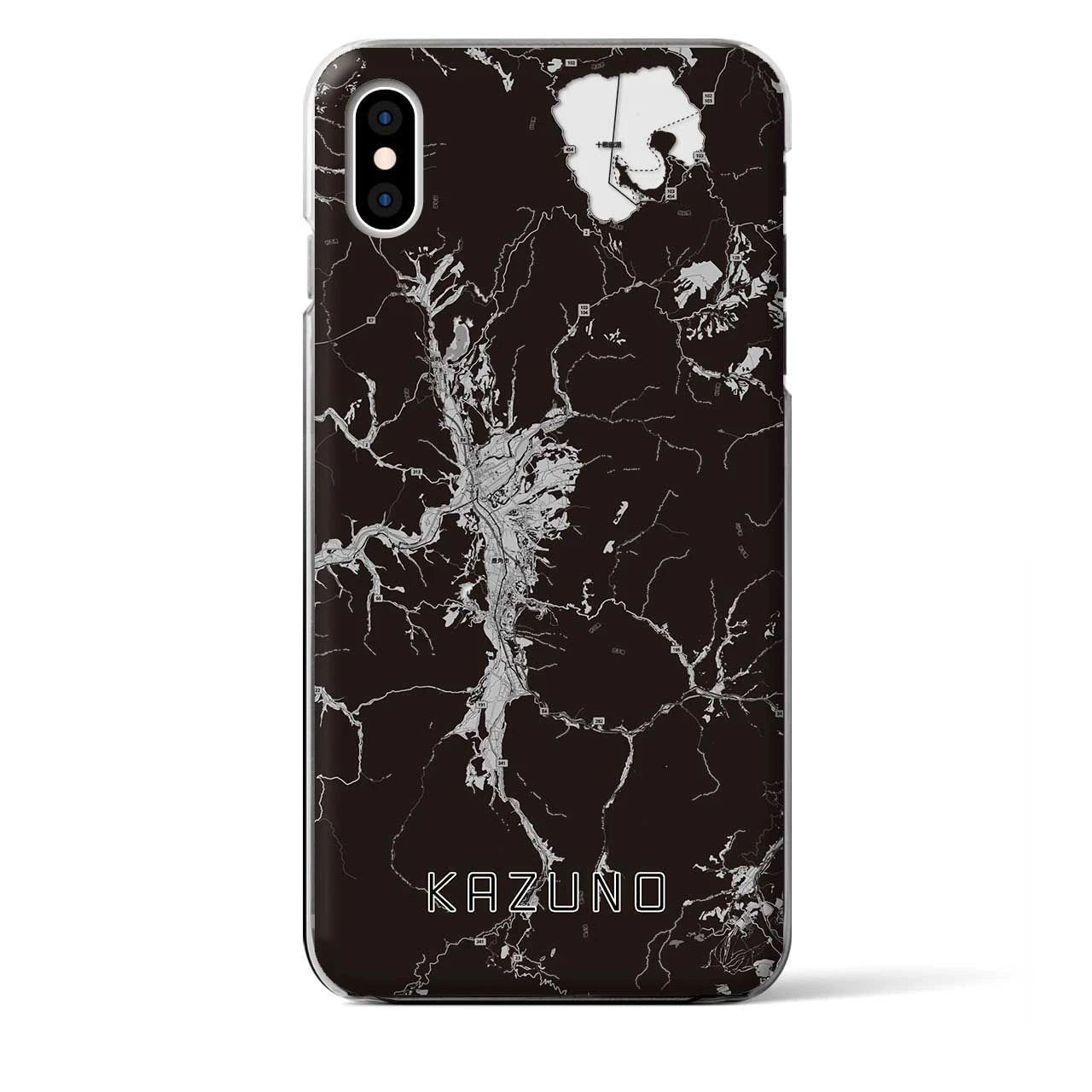 【鹿角(秋田県)】地図柄iPhoneケース(クリアタイプ)