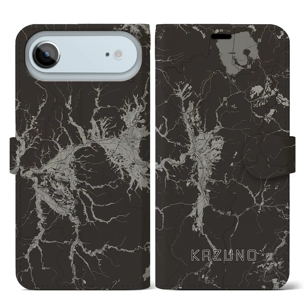 【鹿角(秋田県)】地図柄iPhoneケース(手帳タイプ)