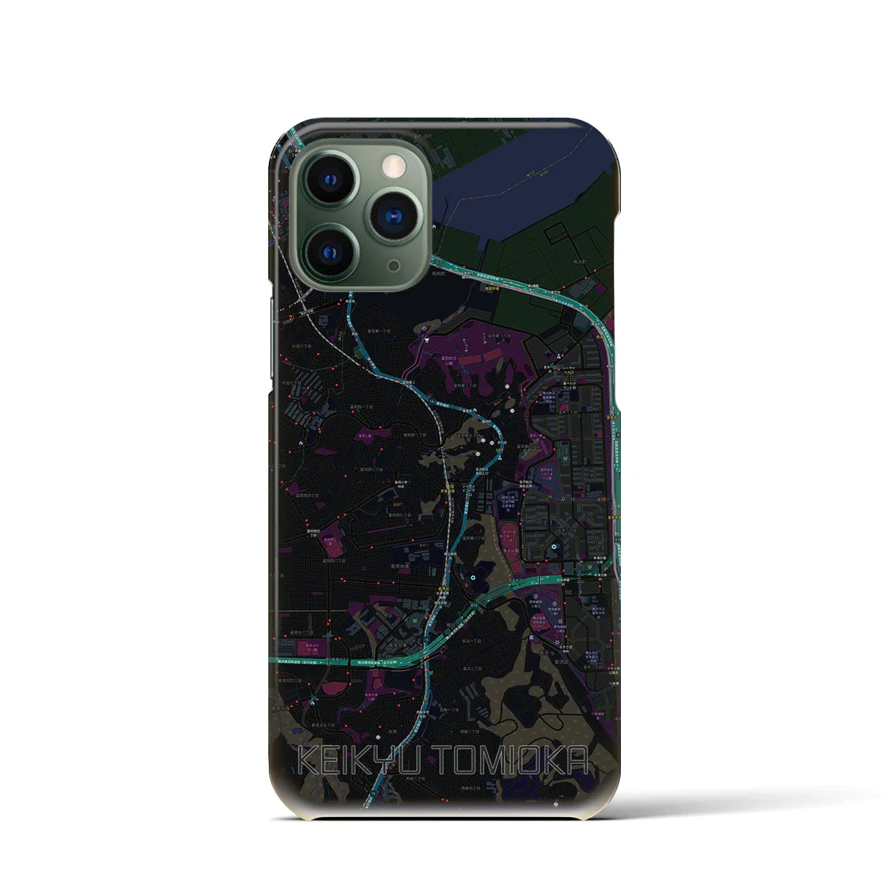 【京急富岡(神奈川県)】地図柄iPhoneケース(バックカバータイプ)