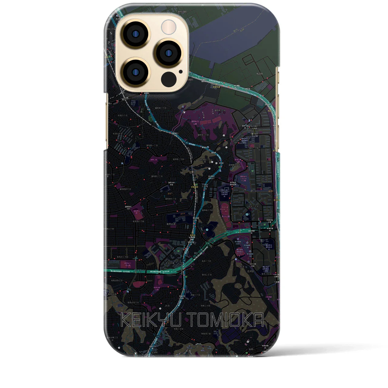 【京急富岡(神奈川県)】地図柄iPhoneケース(バックカバータイプ)