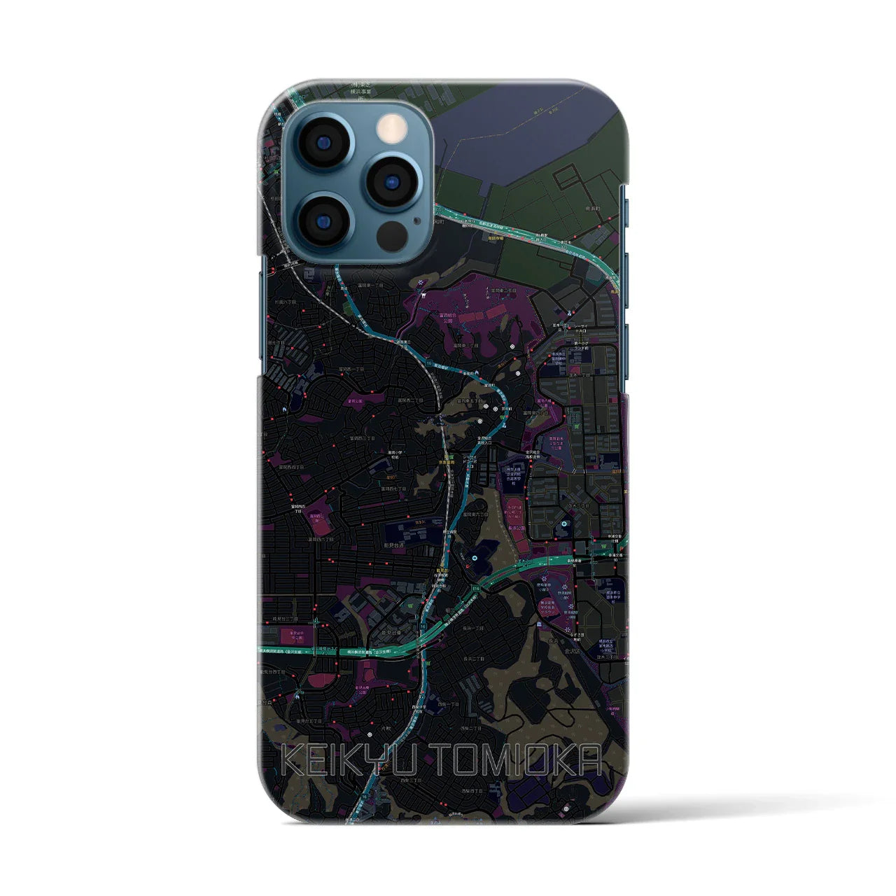 【京急富岡(神奈川県)】地図柄iPhoneケース(バックカバータイプ)