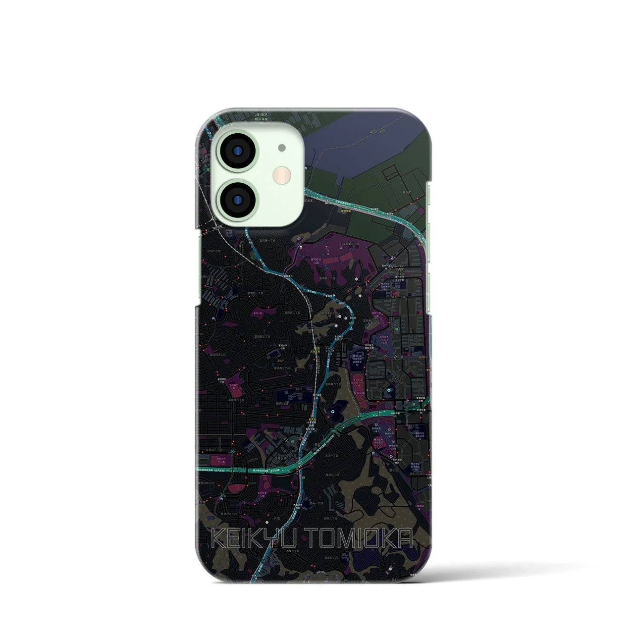 【京急富岡(神奈川県)】地図柄iPhoneケース(バックカバータイプ)