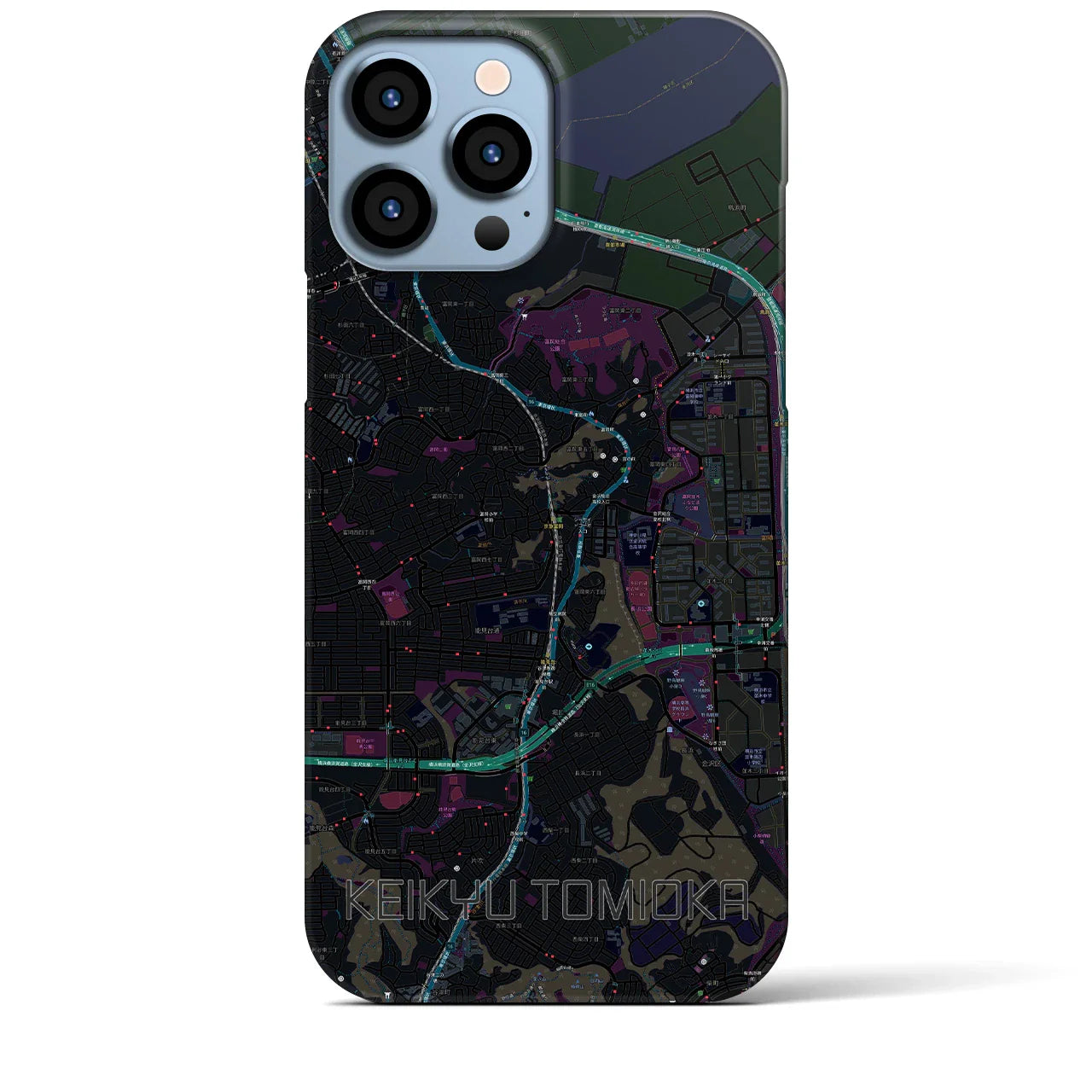 【京急富岡(神奈川県)】地図柄iPhoneケース(バックカバータイプ)