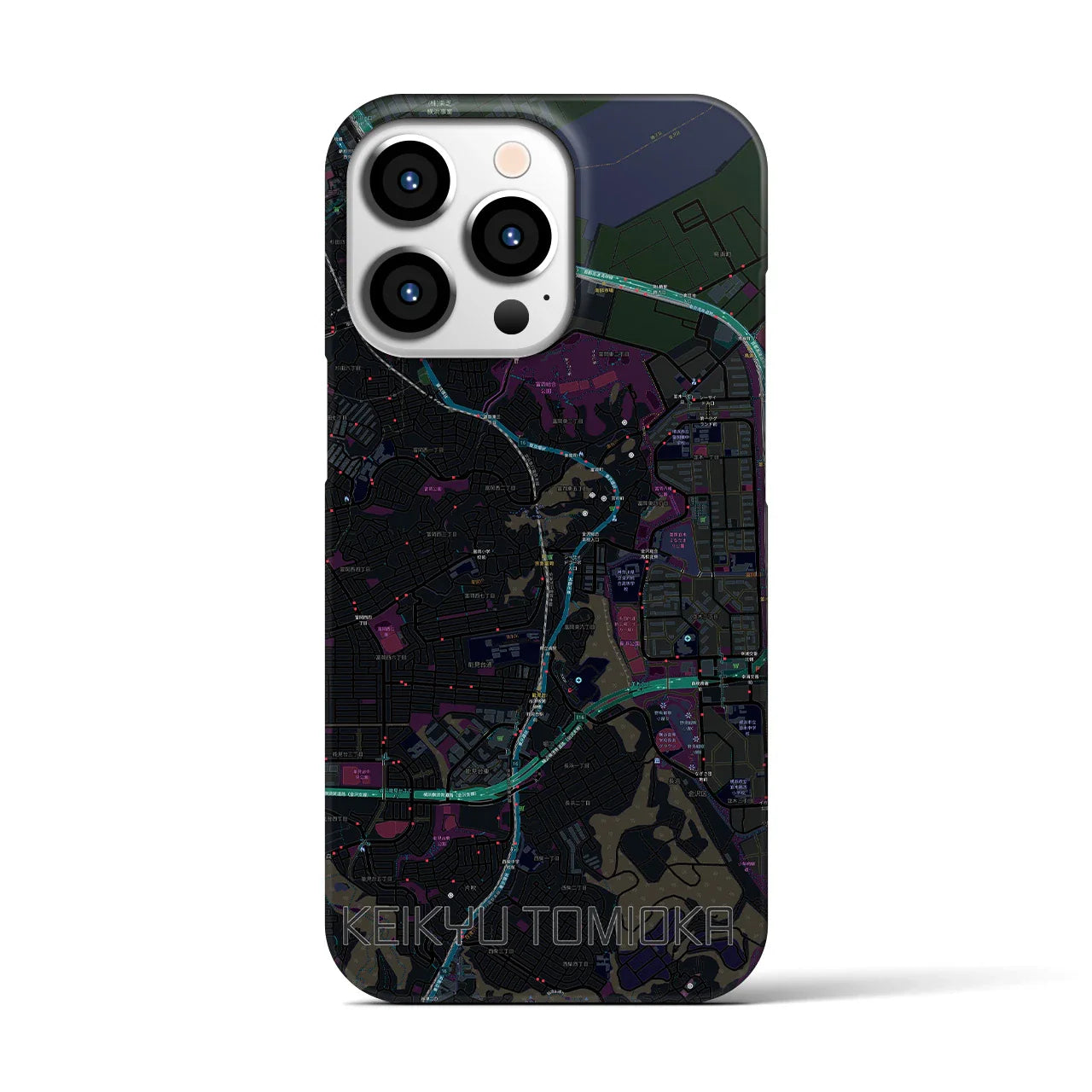 【京急富岡(神奈川県)】地図柄iPhoneケース(バックカバータイプ)