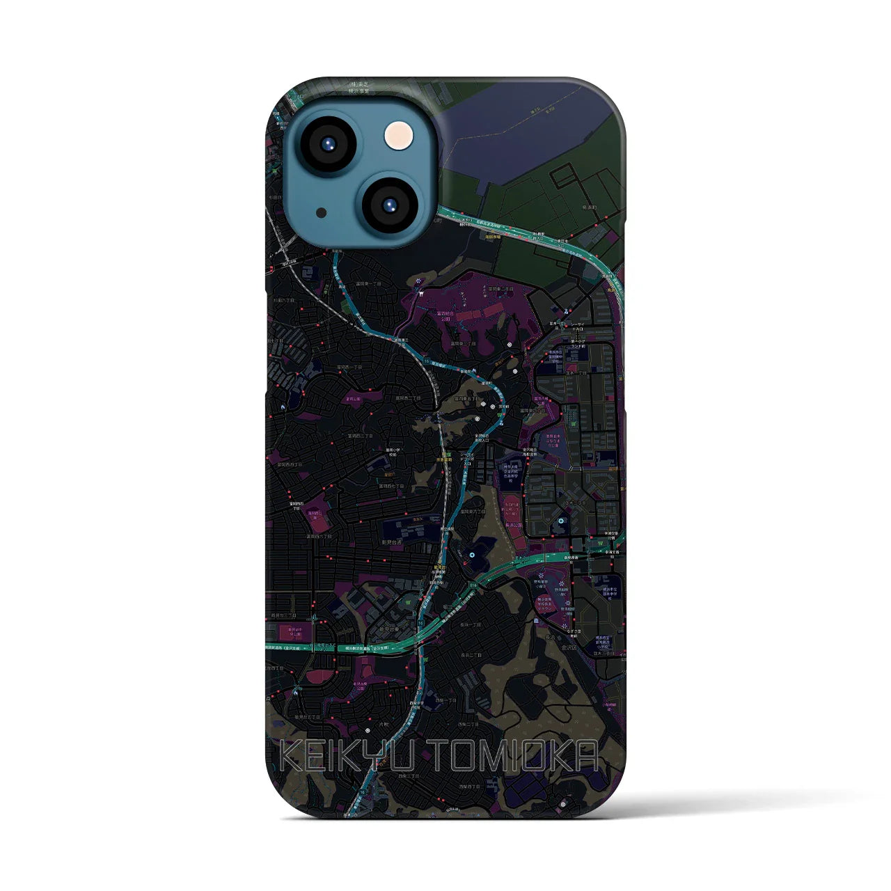 【京急富岡(神奈川県)】地図柄iPhoneケース(バックカバータイプ)