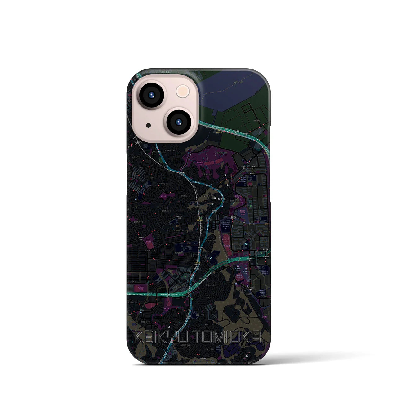 【京急富岡(神奈川県)】地図柄iPhoneケース(バックカバータイプ)