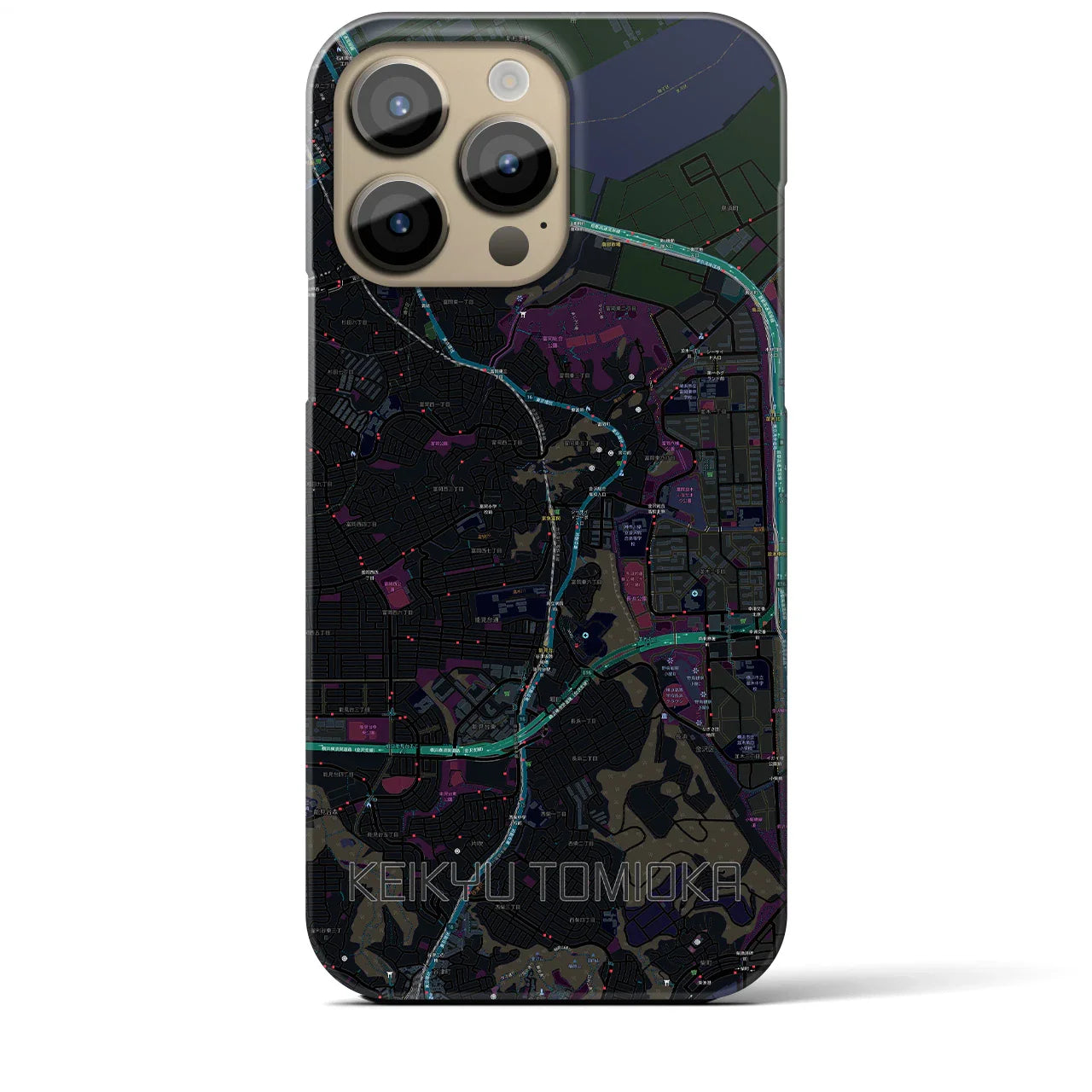【京急富岡(神奈川県)】地図柄iPhoneケース(バックカバータイプ)