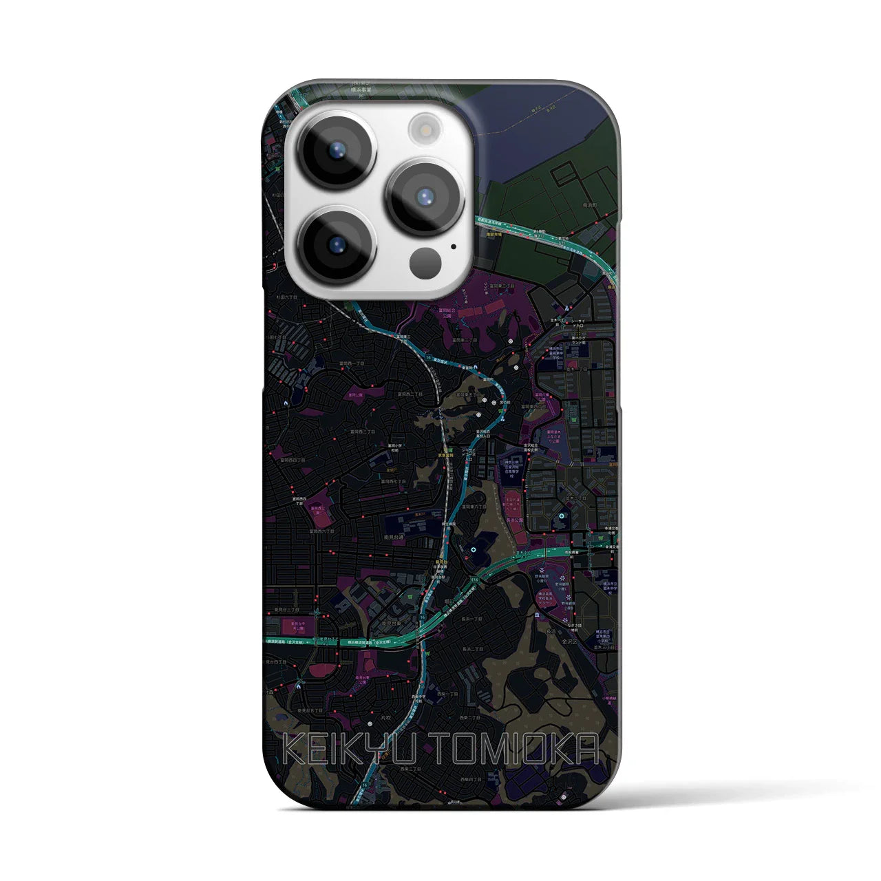 【京急富岡(神奈川県)】地図柄iPhoneケース(バックカバータイプ)