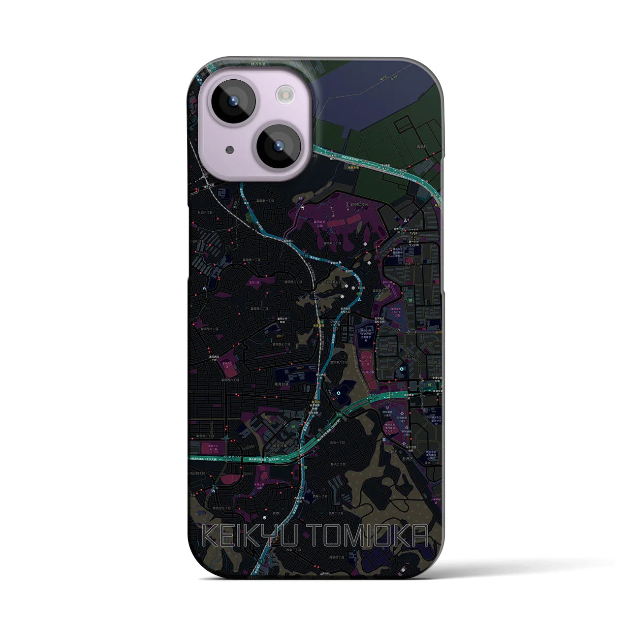【京急富岡(神奈川県)】地図柄iPhoneケース(バックカバータイプ)