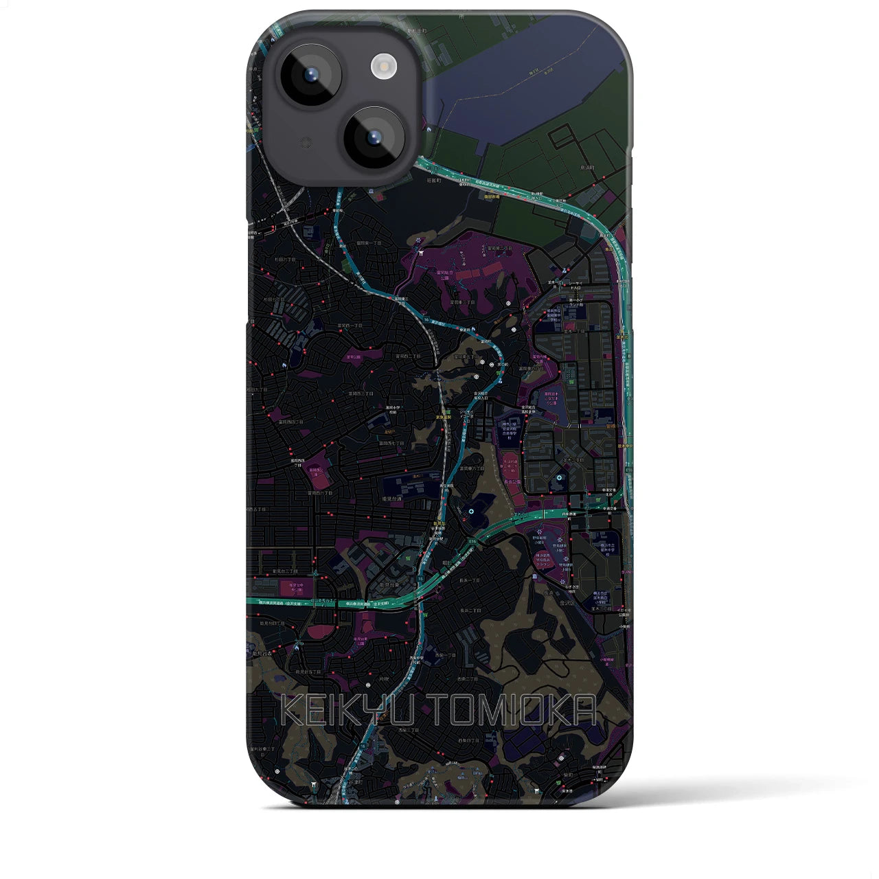 【京急富岡(神奈川県)】地図柄iPhoneケース(バックカバータイプ)