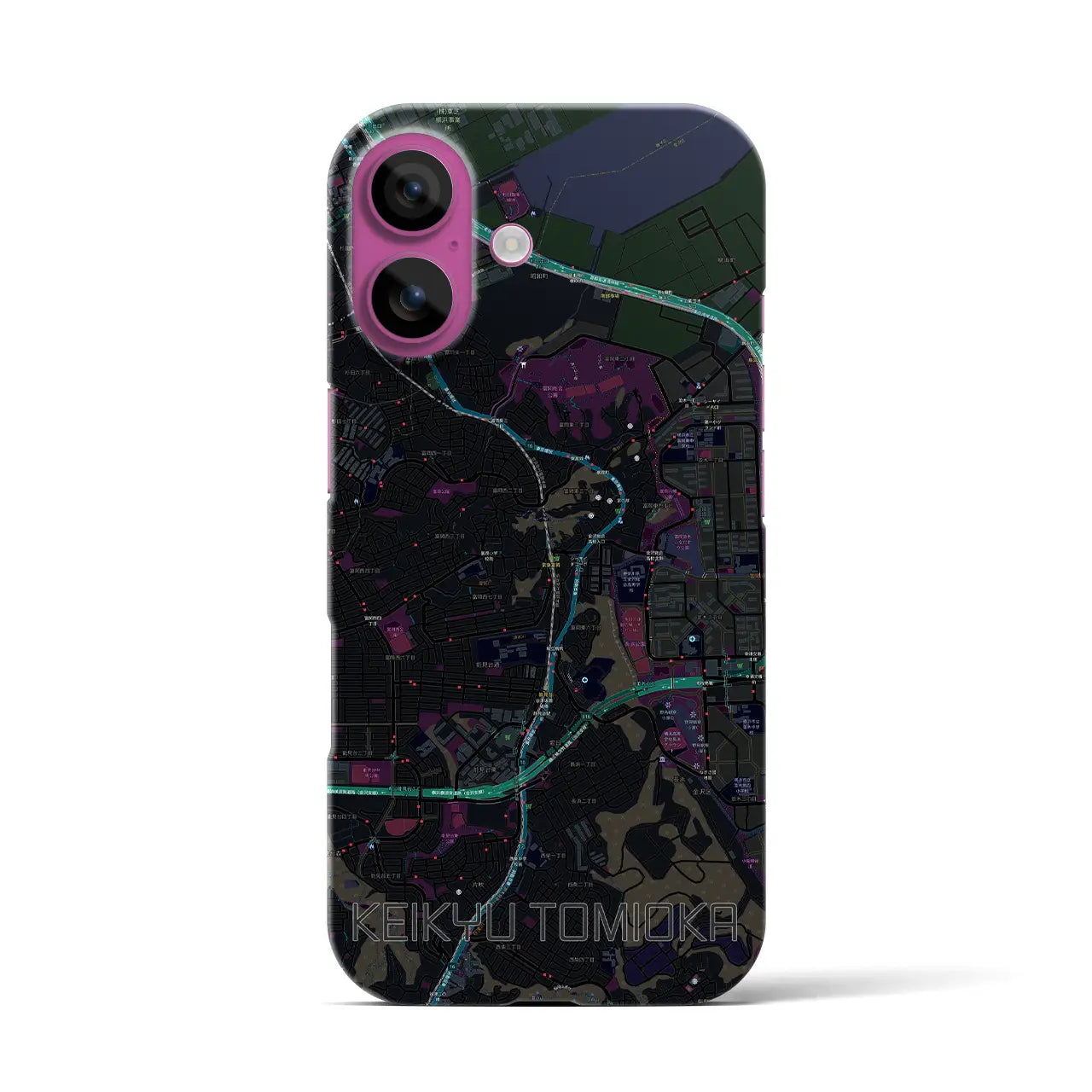 【京急富岡(神奈川県)】地図柄iPhoneケース(バックカバータイプ)