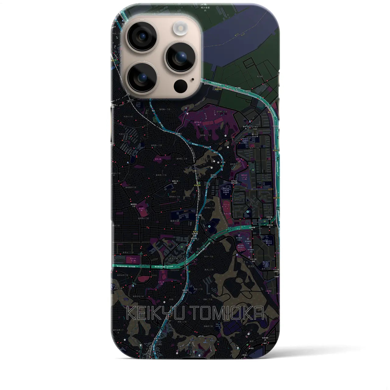 【京急富岡(神奈川県)】地図柄iPhoneケース(バックカバータイプ)
