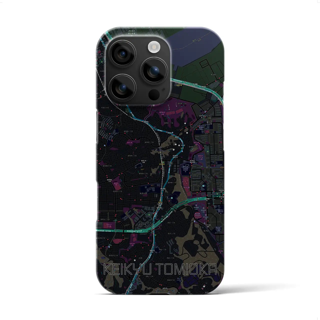 【京急富岡(神奈川県)】地図柄iPhoneケース(バックカバータイプ)