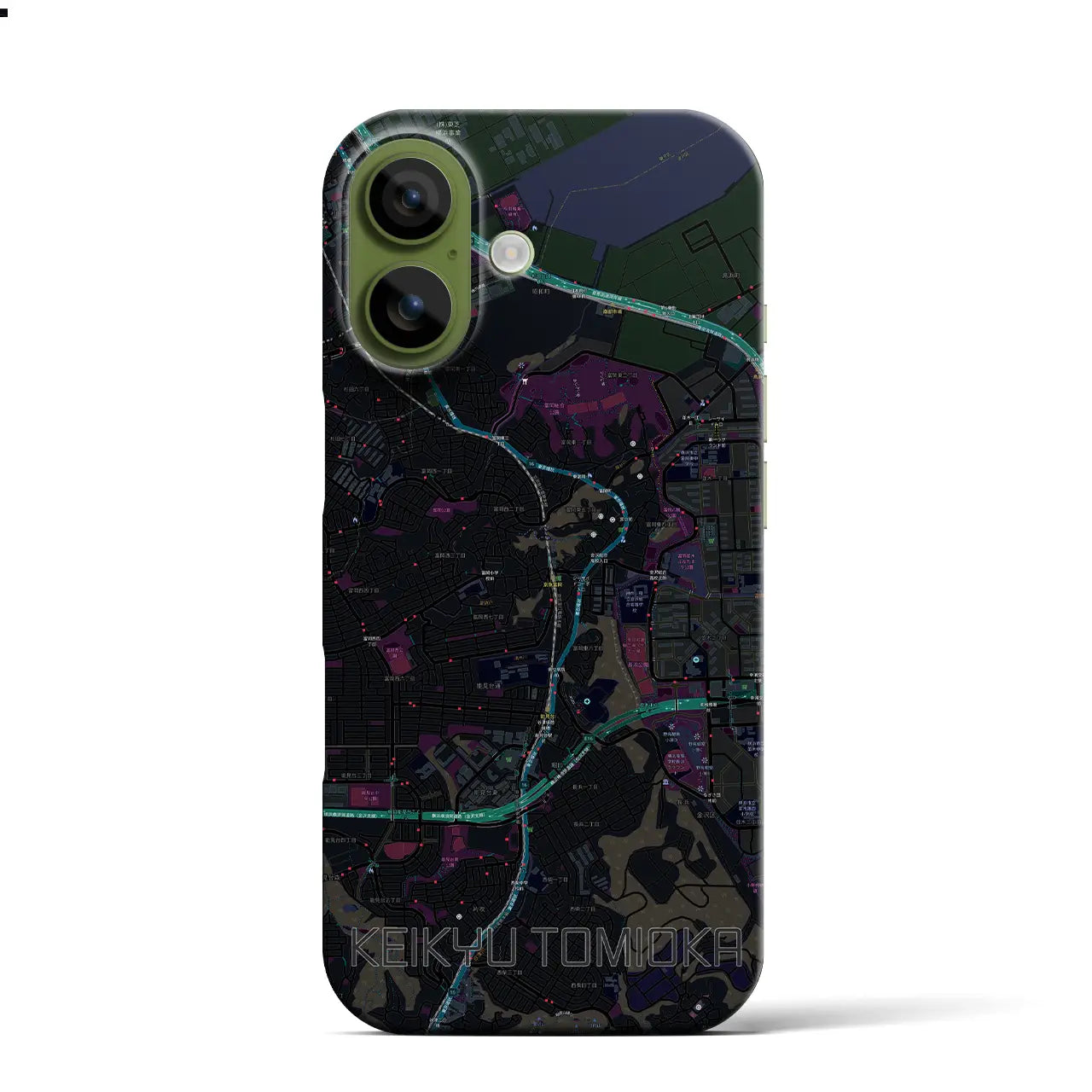 【京急富岡(神奈川県)】地図柄iPhoneケース(バックカバータイプ)