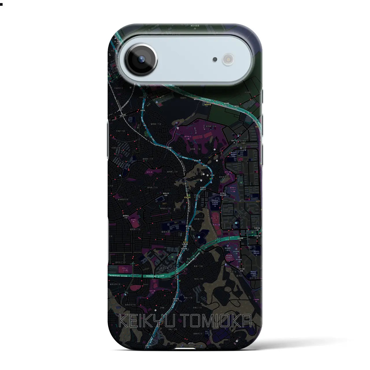 【京急富岡(神奈川県)】地図柄iPhoneケース(バックカバータイプ)