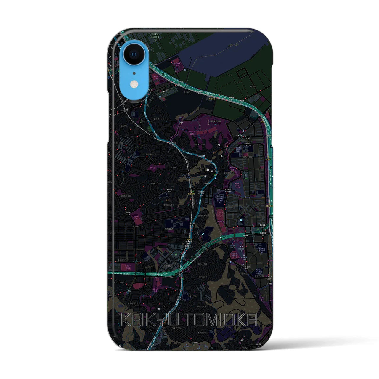 【京急富岡(神奈川県)】地図柄iPhoneケース(バックカバータイプ)