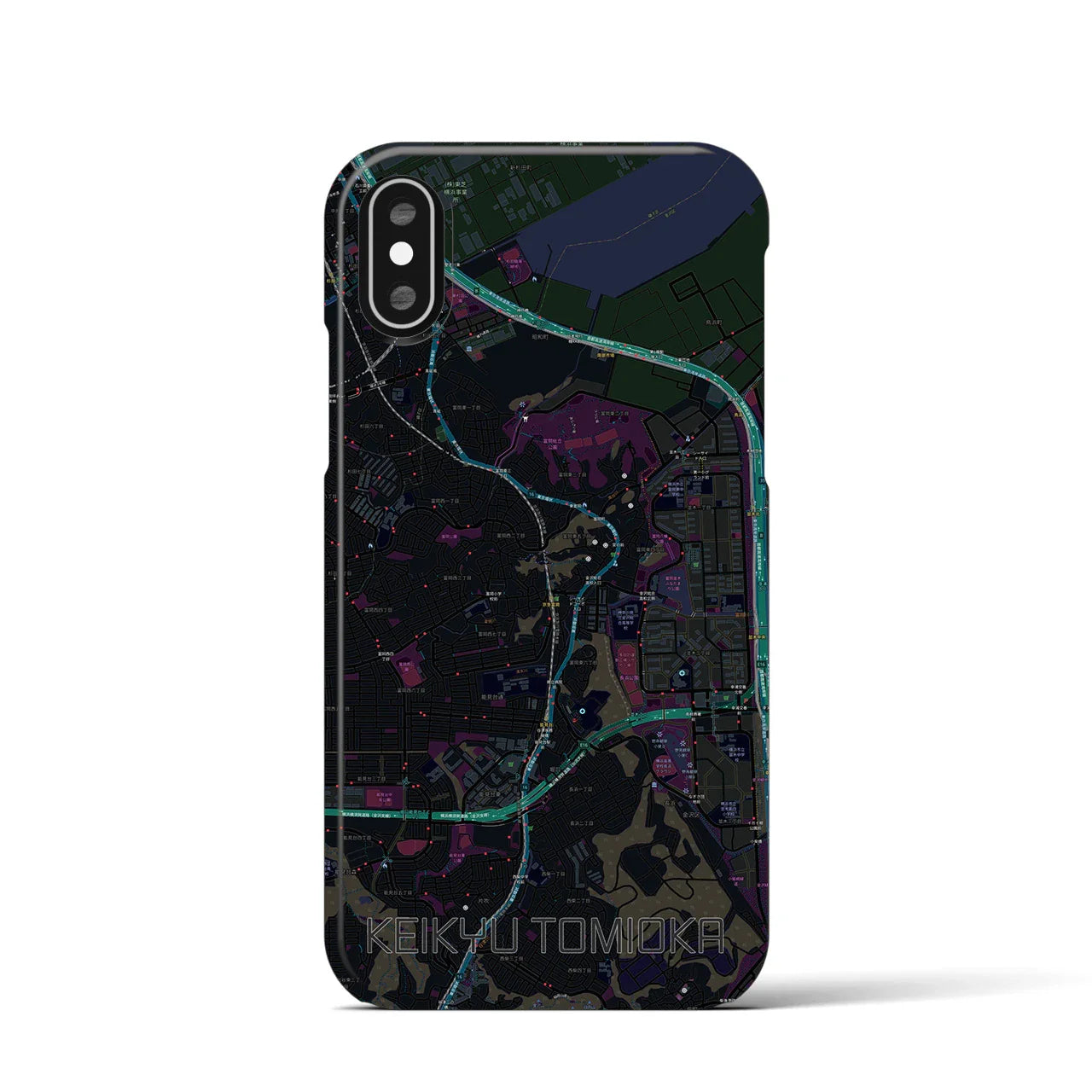 【京急富岡(神奈川県)】地図柄iPhoneケース(バックカバータイプ)