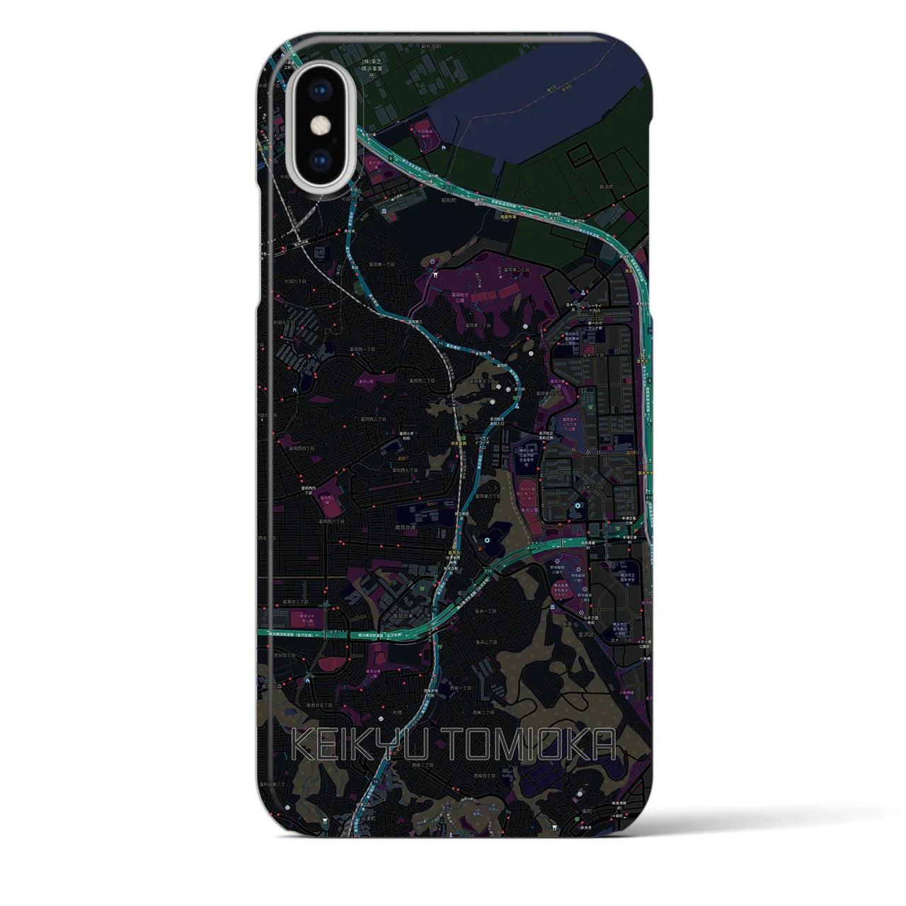 【京急富岡(神奈川県)】地図柄iPhoneケース(バックカバータイプ)