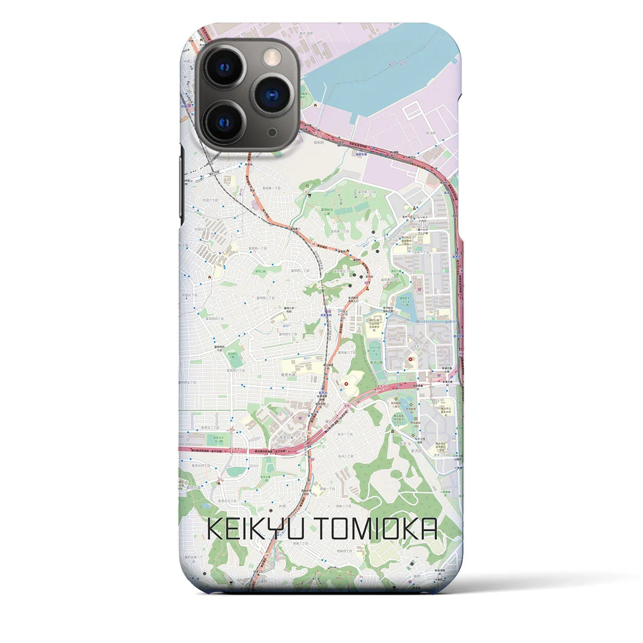 【京急富岡(神奈川県)】地図柄iPhoneケース(バックカバータイプ)