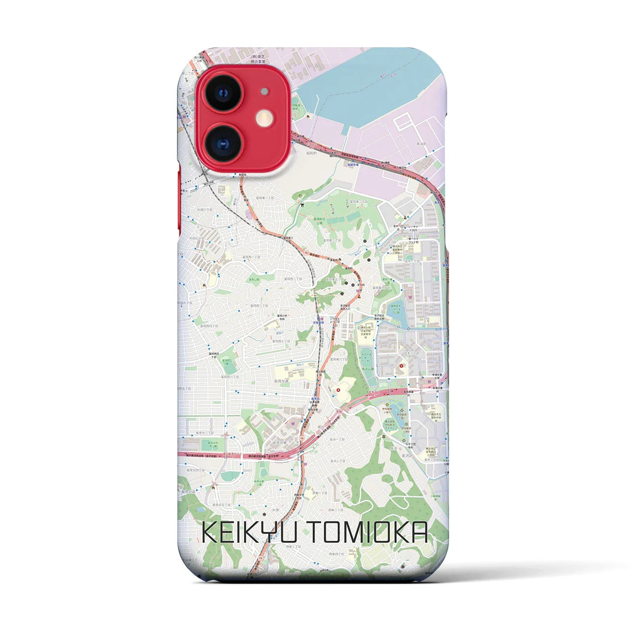 【京急富岡(神奈川県)】地図柄iPhoneケース(バックカバータイプ)