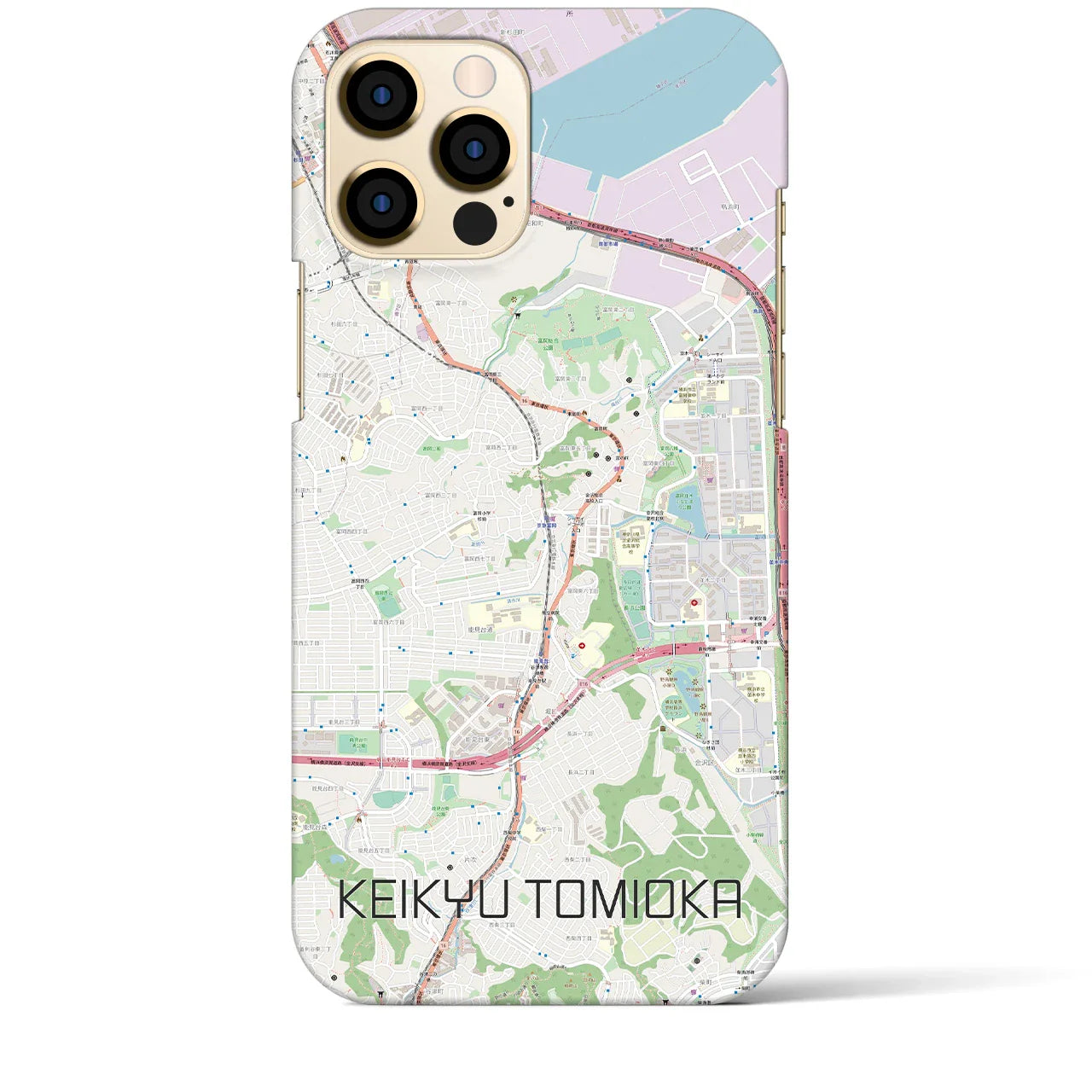 【京急富岡(神奈川県)】地図柄iPhoneケース(バックカバータイプ)