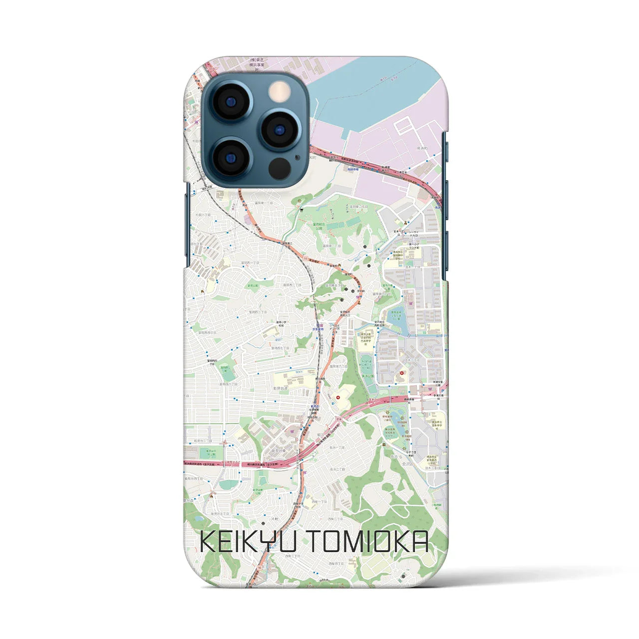【京急富岡(神奈川県)】地図柄iPhoneケース(バックカバータイプ)