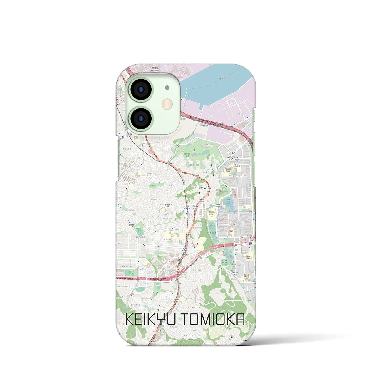 【京急富岡(神奈川県)】地図柄iPhoneケース(バックカバータイプ)