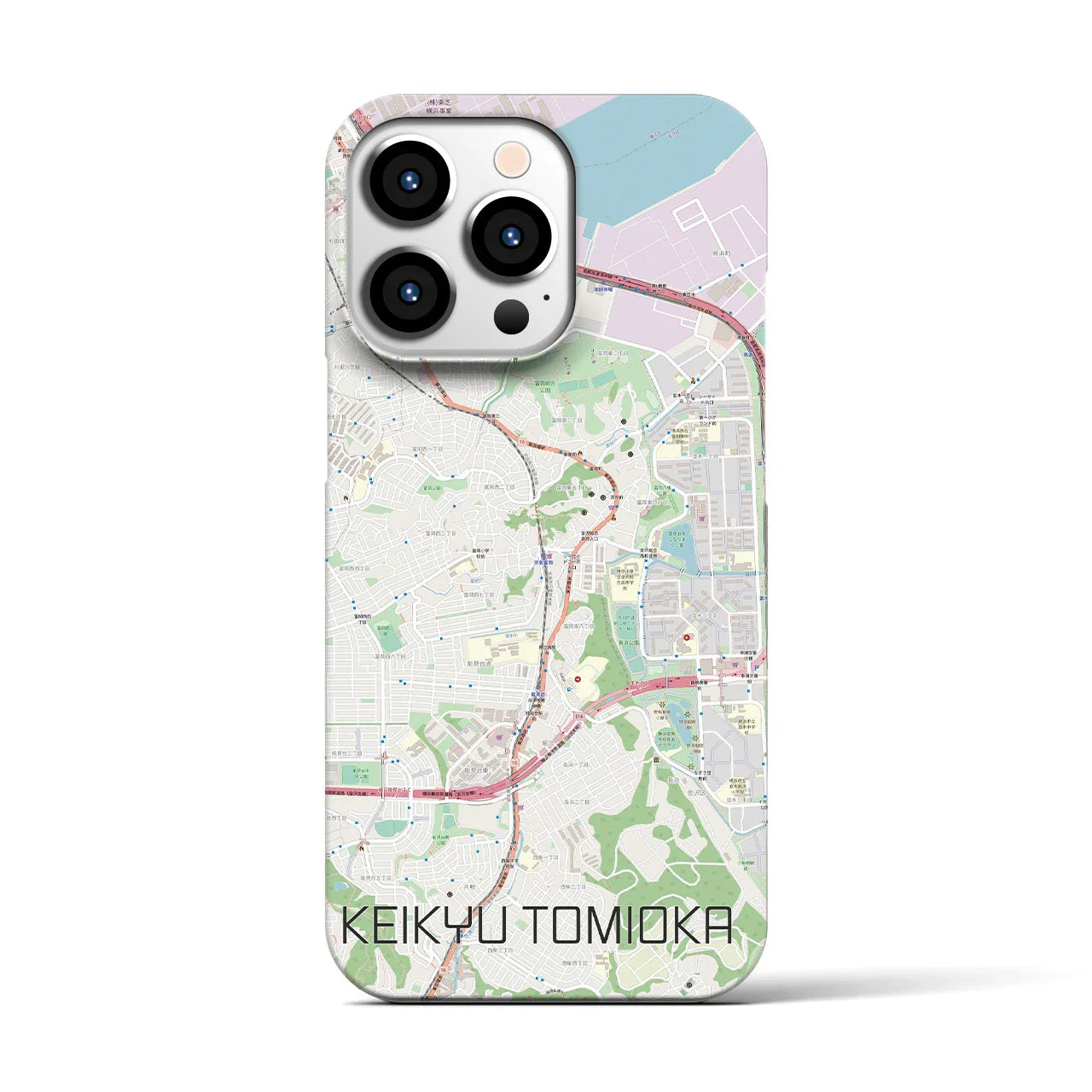 【京急富岡(神奈川県)】地図柄iPhoneケース(バックカバータイプ)