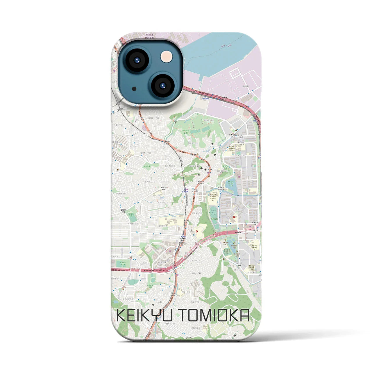 【京急富岡(神奈川県)】地図柄iPhoneケース(バックカバータイプ)