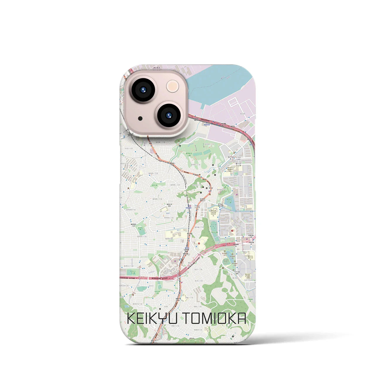 【京急富岡(神奈川県)】地図柄iPhoneケース(バックカバータイプ)