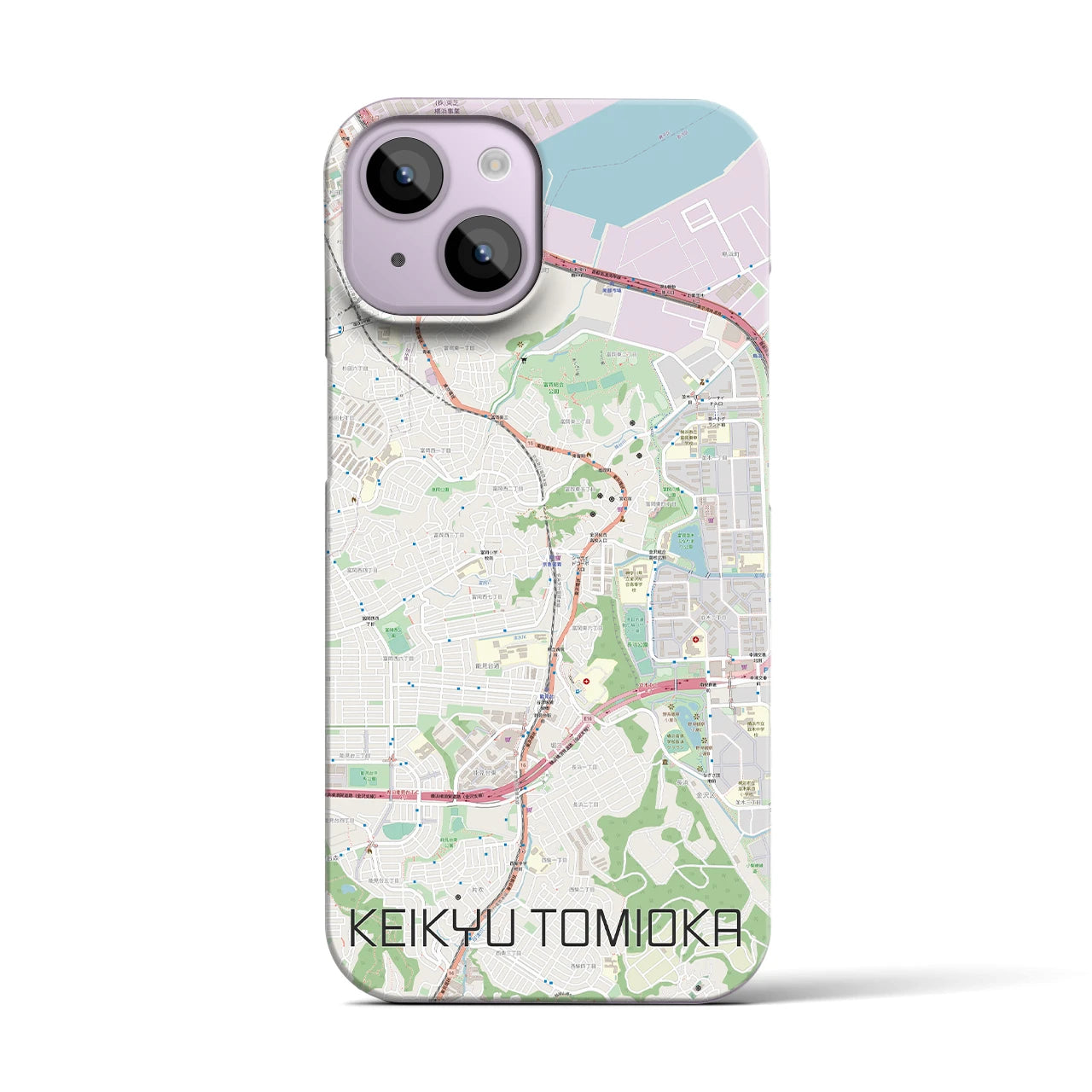 【京急富岡(神奈川県)】地図柄iPhoneケース(バックカバータイプ)