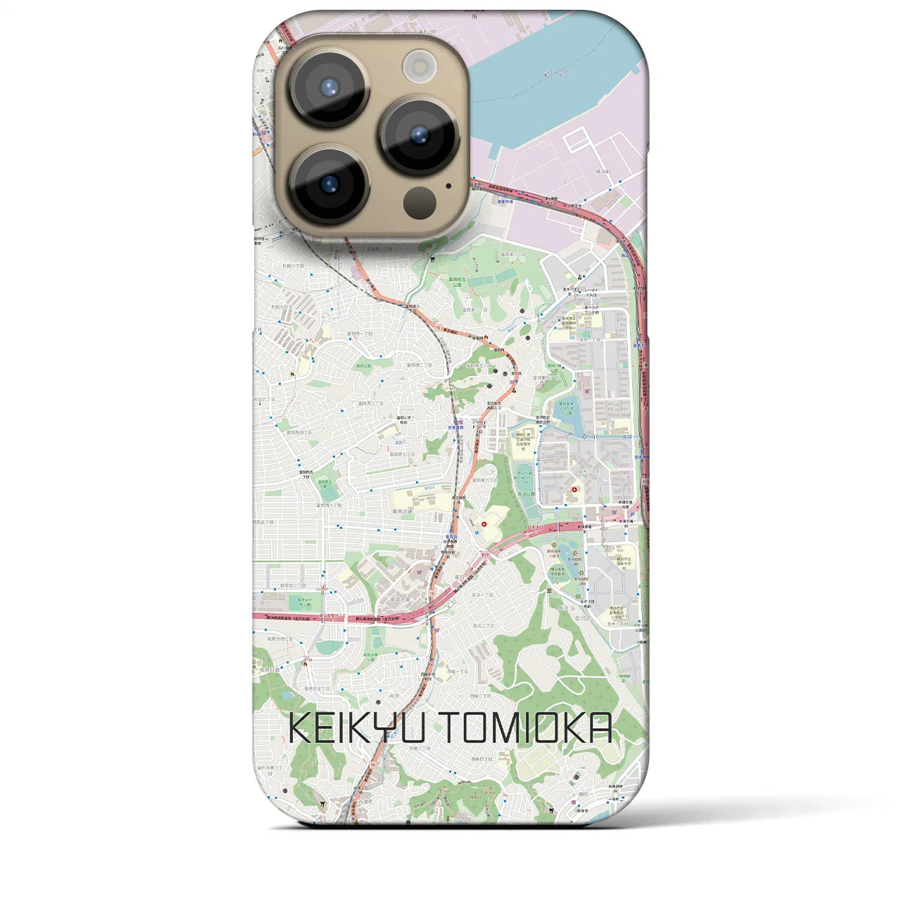 【京急富岡(神奈川県)】地図柄iPhoneケース(バックカバータイプ)