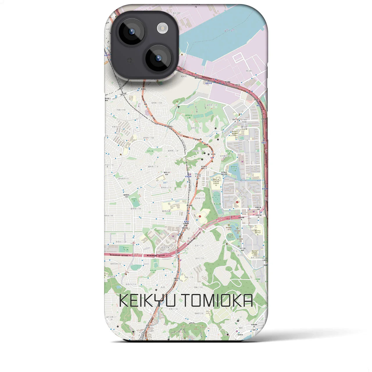 【京急富岡(神奈川県)】地図柄iPhoneケース(バックカバータイプ)
