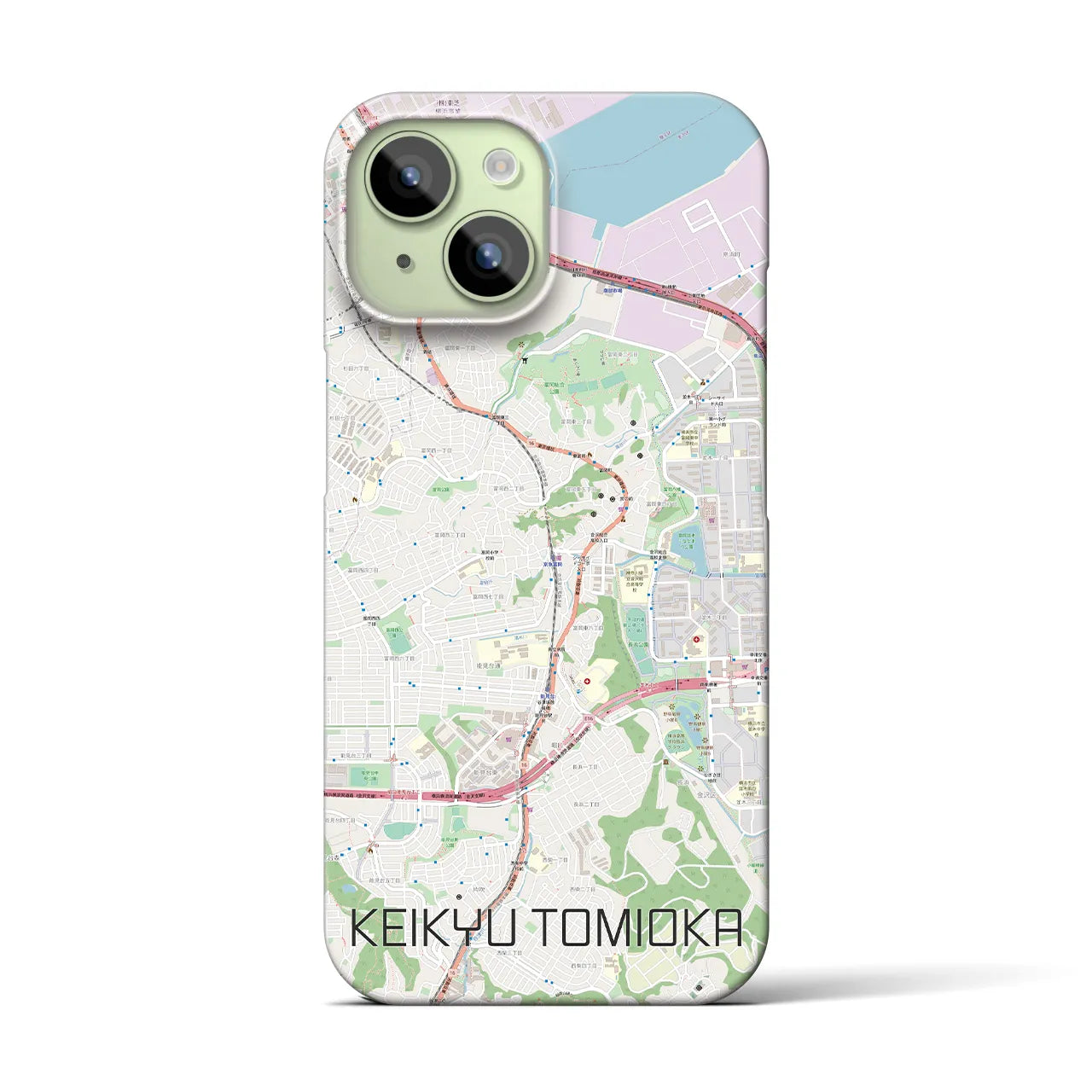 【京急富岡(神奈川県)】地図柄iPhoneケース(バックカバータイプ)