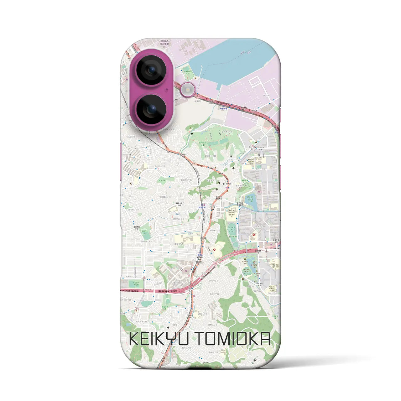 【京急富岡(神奈川県)】地図柄iPhoneケース(バックカバータイプ)