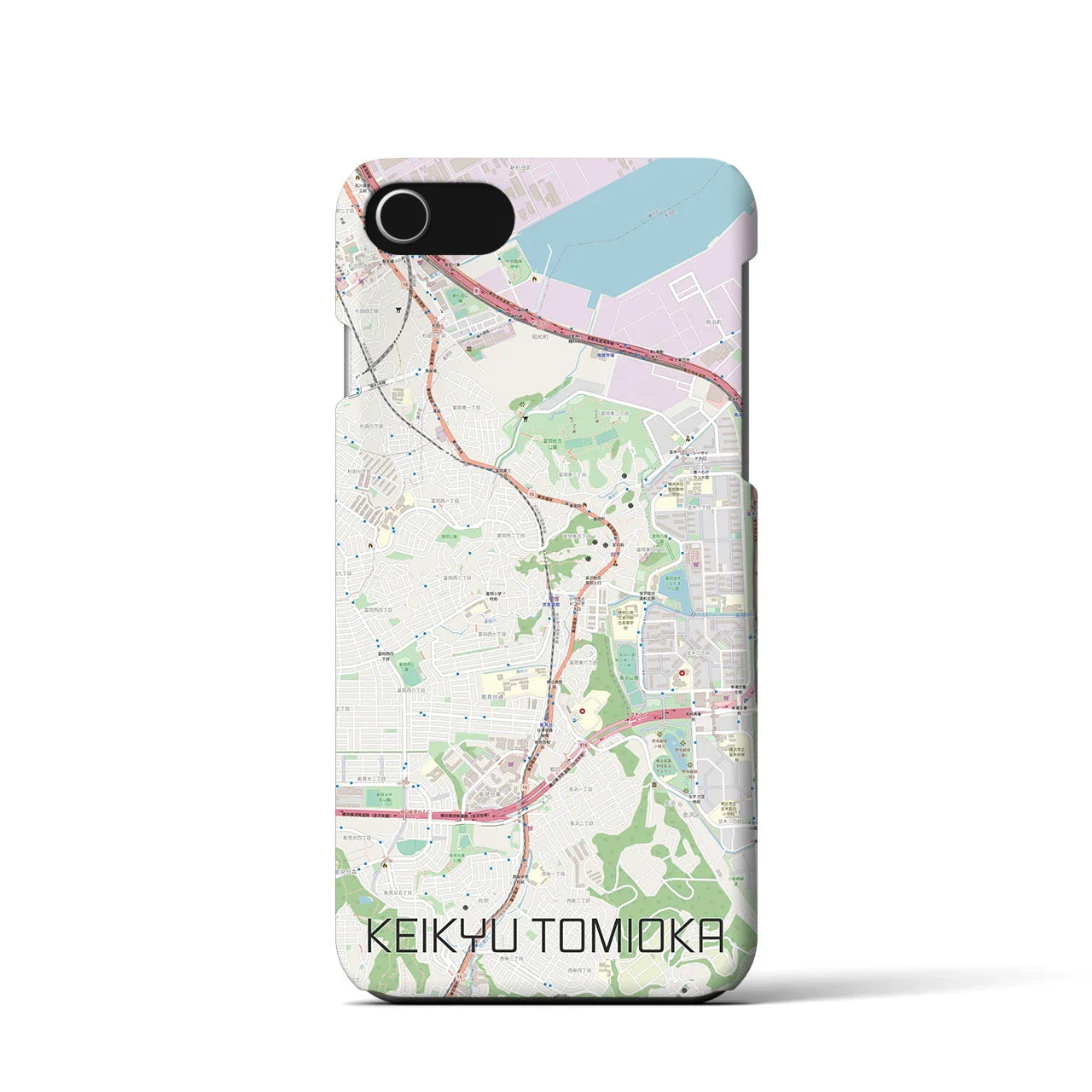 【京急富岡(神奈川県)】地図柄iPhoneケース(バックカバータイプ)