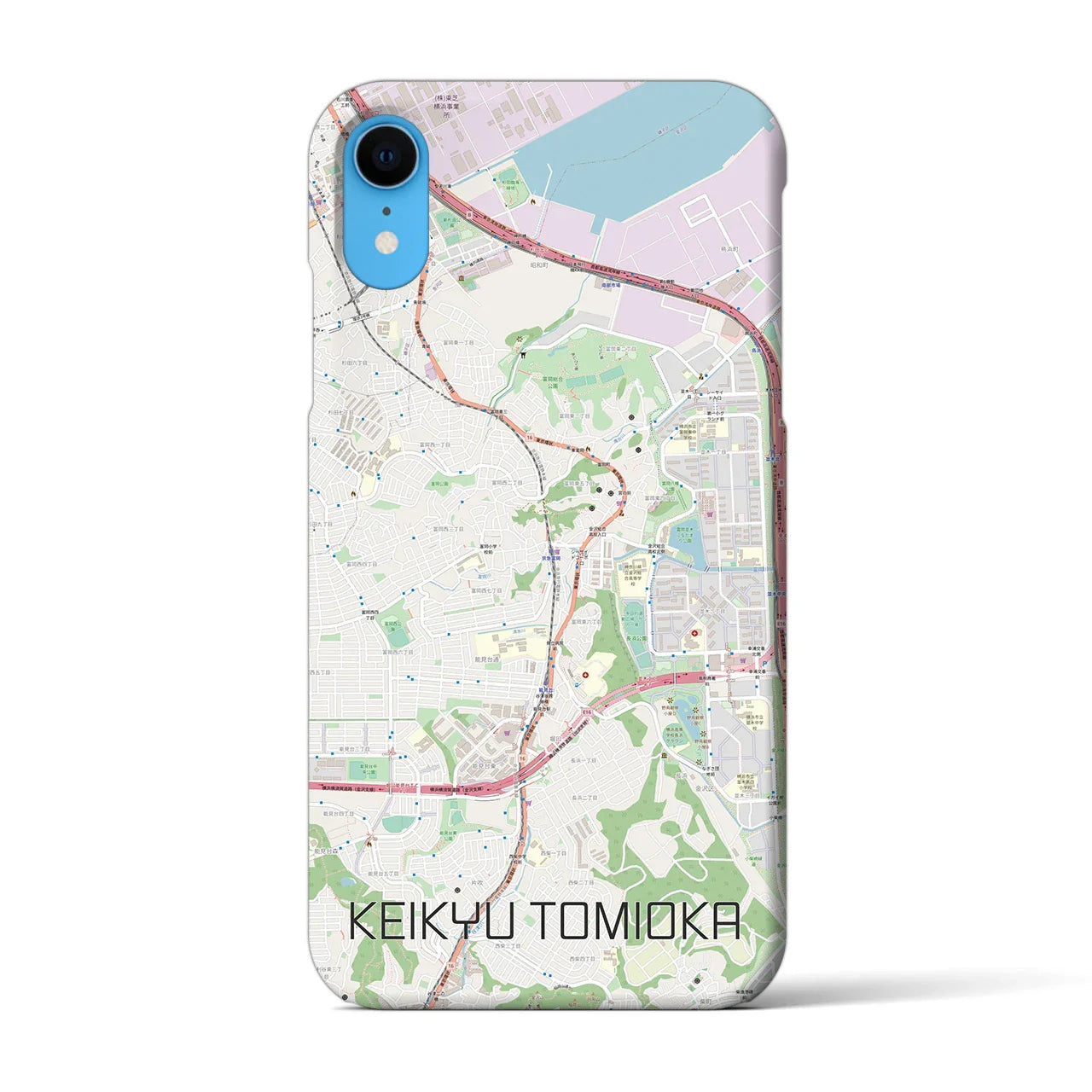 【京急富岡(神奈川県)】地図柄iPhoneケース(バックカバータイプ)