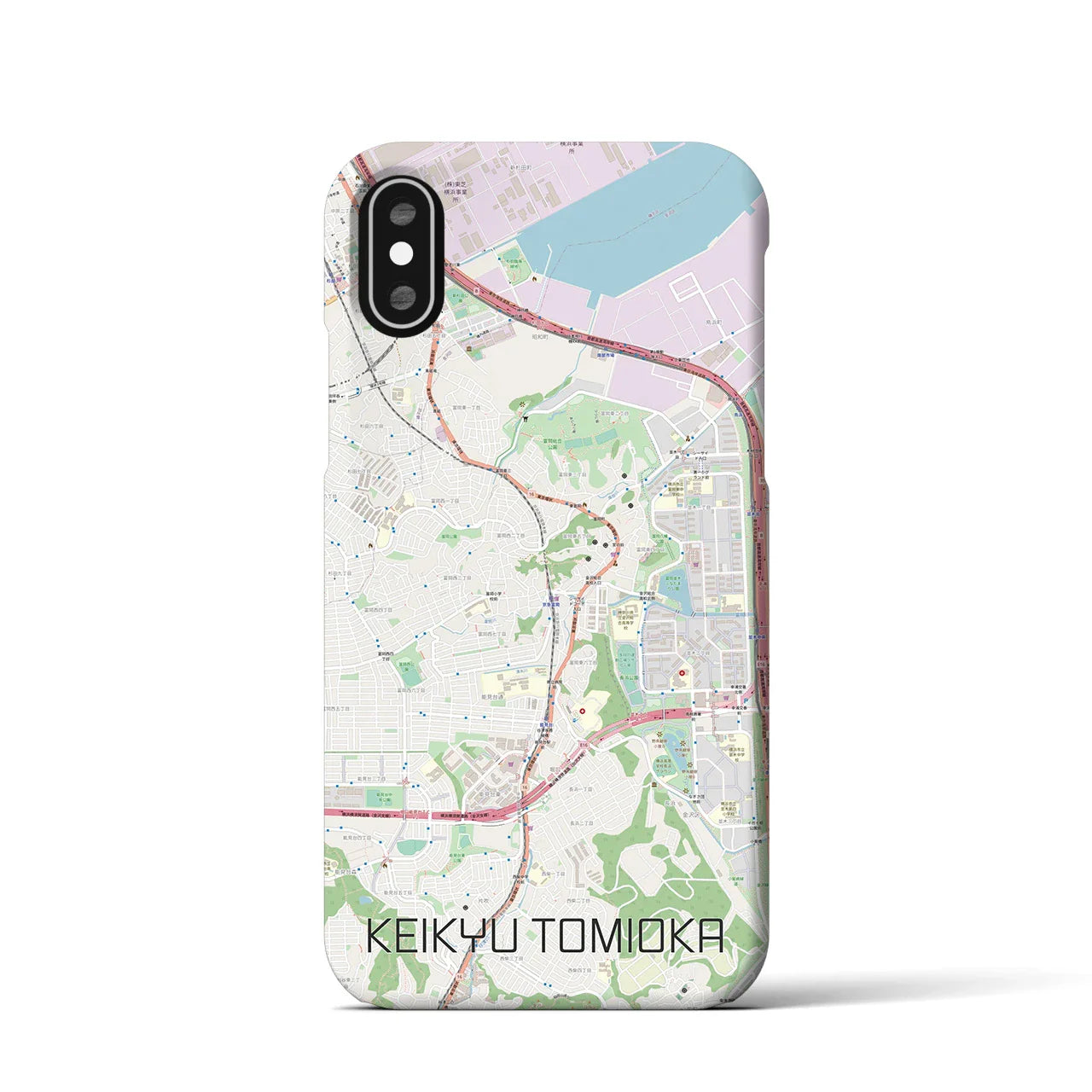 【京急富岡(神奈川県)】地図柄iPhoneケース(バックカバータイプ)