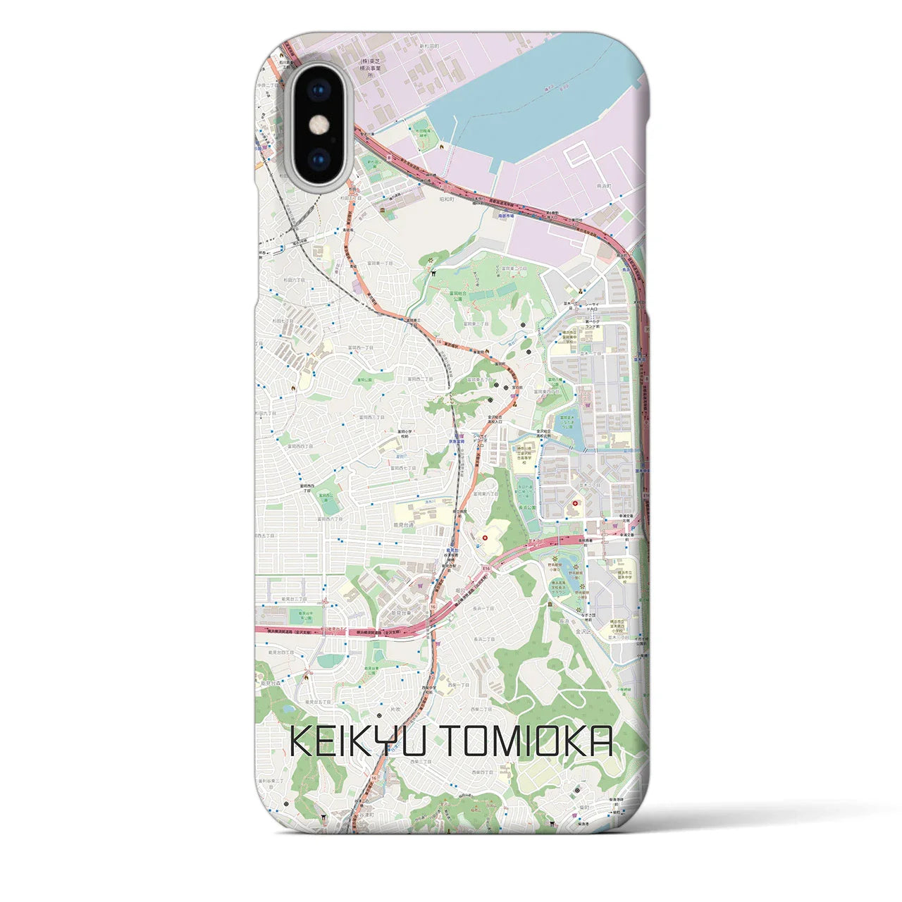 【京急富岡(神奈川県)】地図柄iPhoneケース(バックカバータイプ)