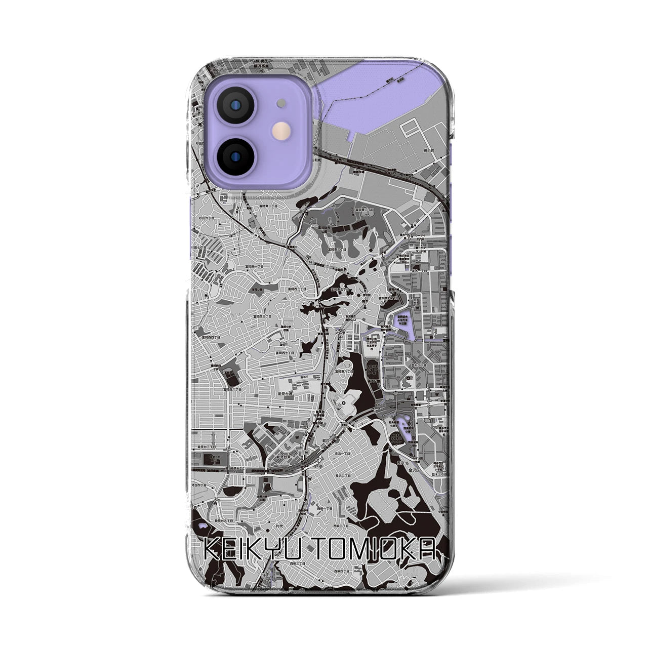 【京急富岡(神奈川県)】地図柄iPhoneケース(クリアタイプ)