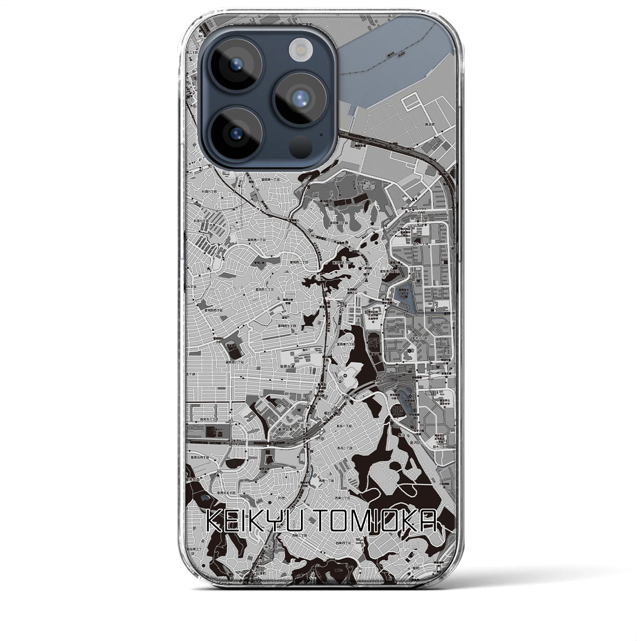 【京急富岡(神奈川県)】地図柄iPhoneケース(クリアタイプ)