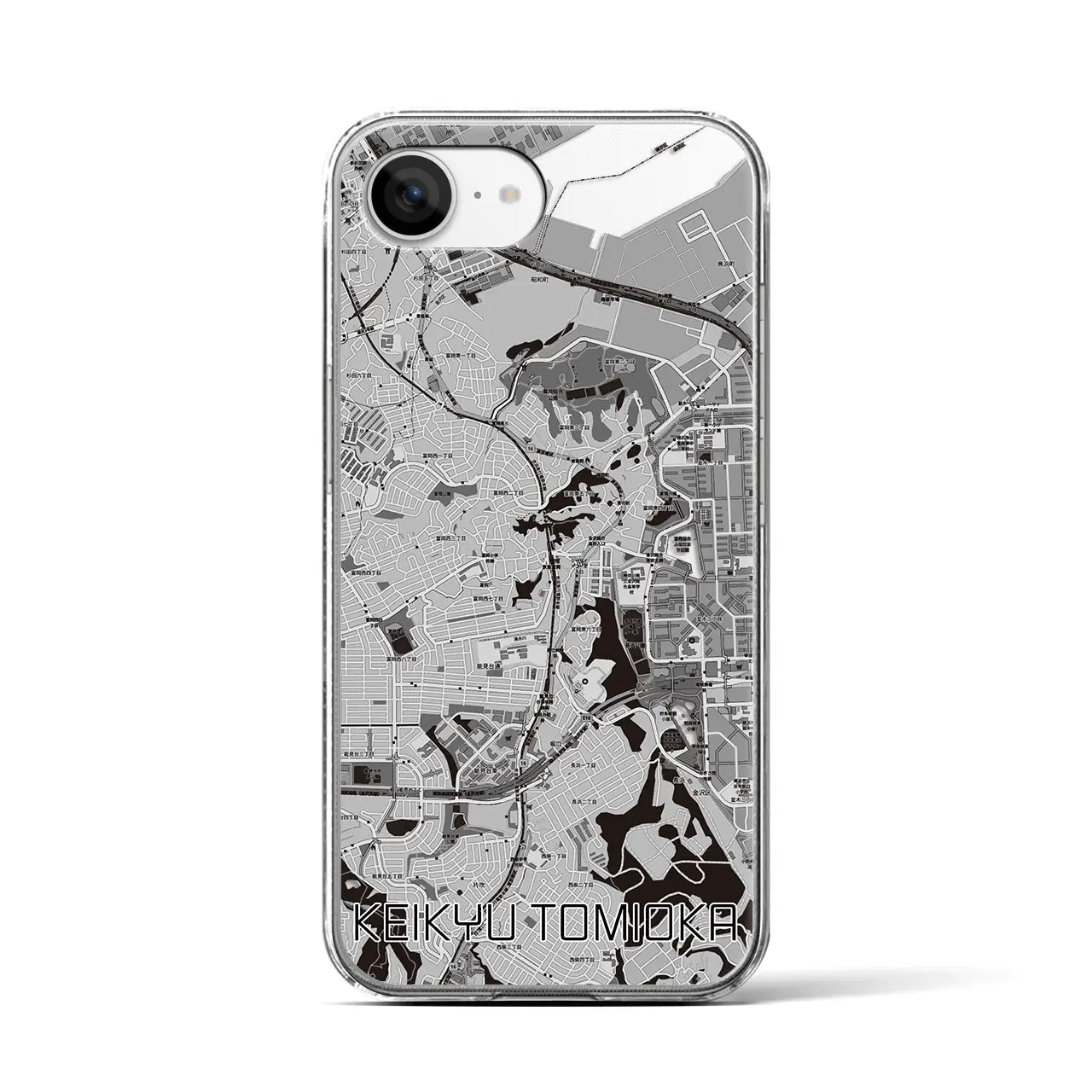 【京急富岡(神奈川県)】地図柄iPhoneケース(クリアタイプ)